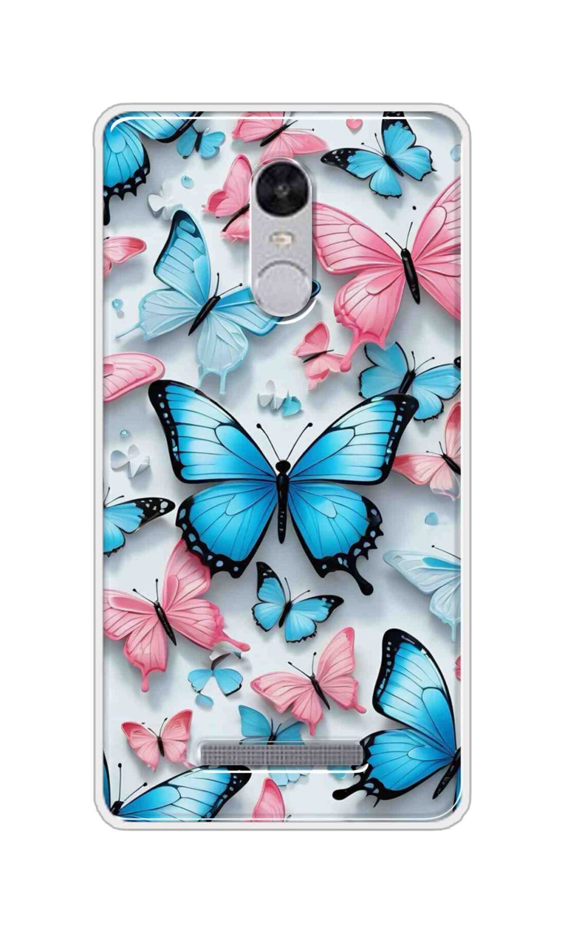 Coberta Back Cover For Xiaomi Redmi Note 3 Back Cover Stylish Case - Blue and Pink Butterflyes Design D16568