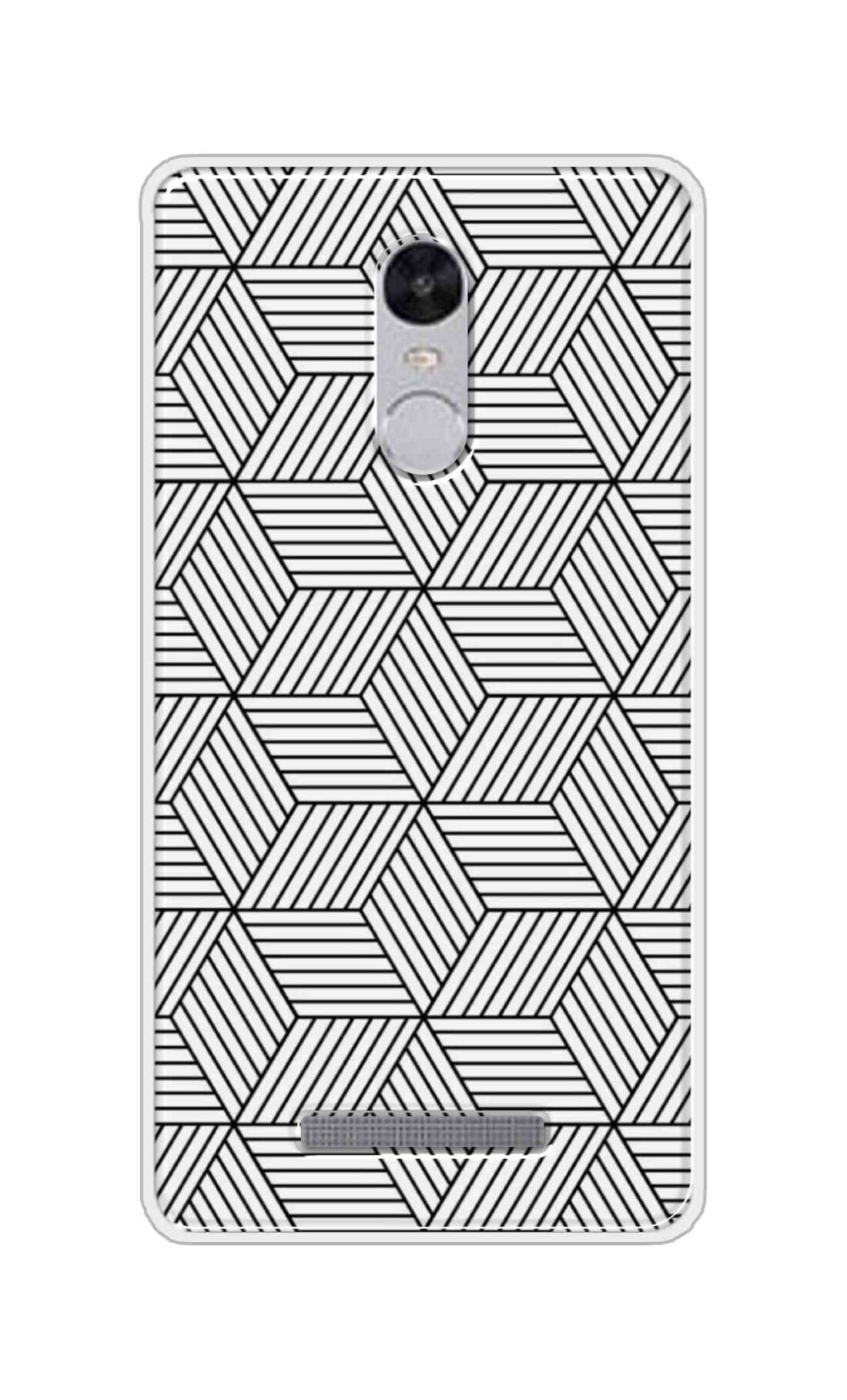 Coberta Back Cover For Xiaomi Redmi Note 3 Back Cover Stylish Case - White and Black Zig Zag Design D16586