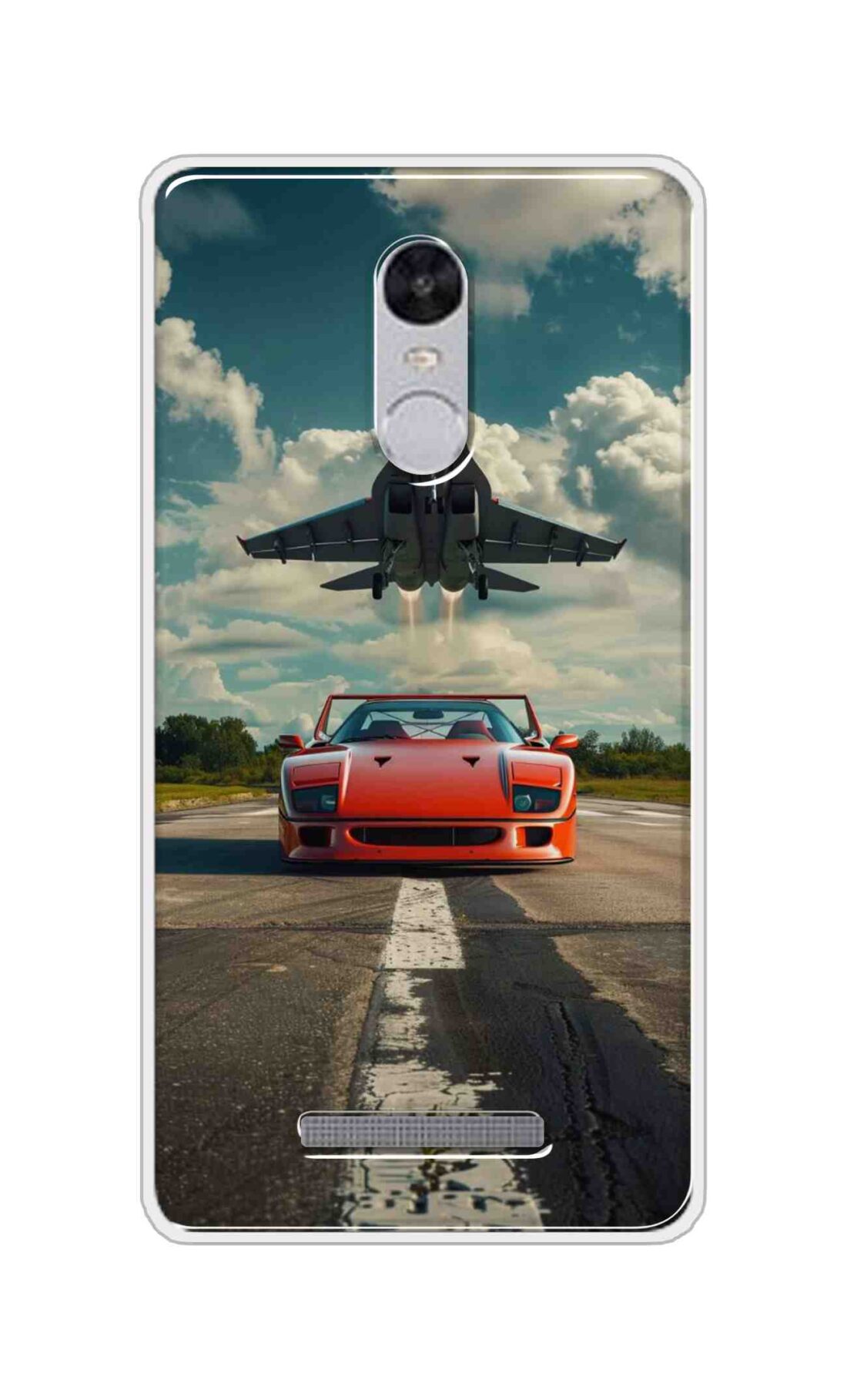 Coberta Back Cover For Xiaomi Redmi Note 3 Back Cover Stylish Case - Red Car with Aeroplane Design D16596