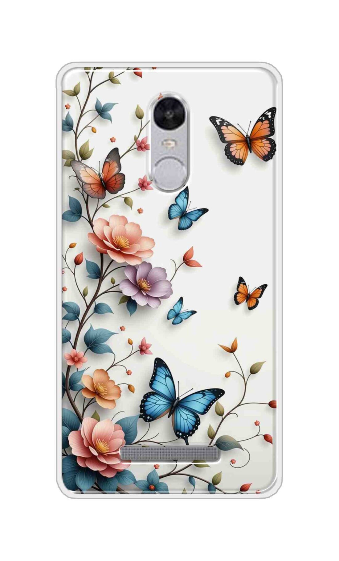 Coberta Back Cover For Xiaomi Redmi Note 3 Back Cover Stylish Case - Multi Flowers and Butterflyes Design D16617