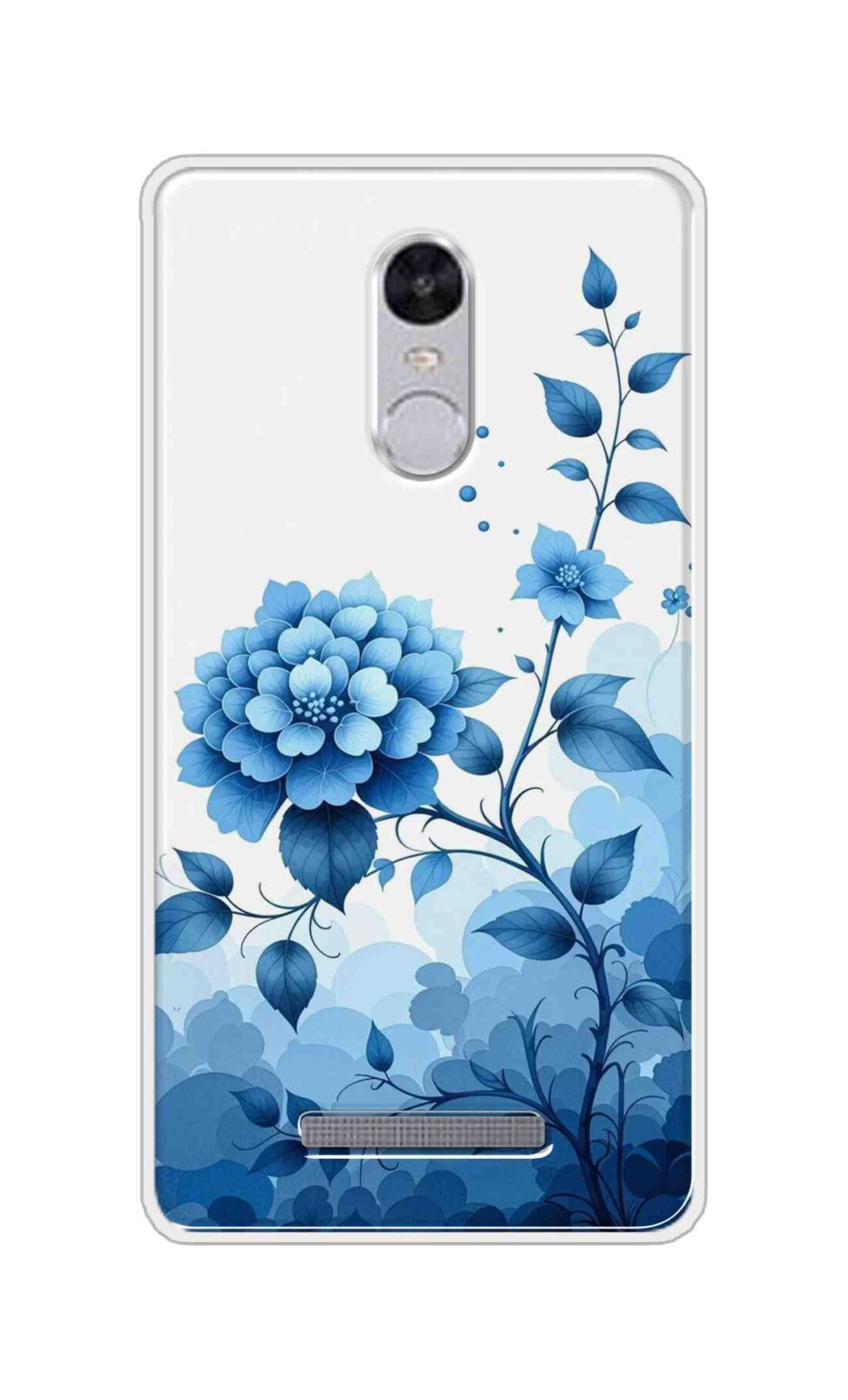 Coberta Back Cover For Xiaomi Redmi Note 3 Back Cover Stylish Case - Blue Flowers in White Design D16644