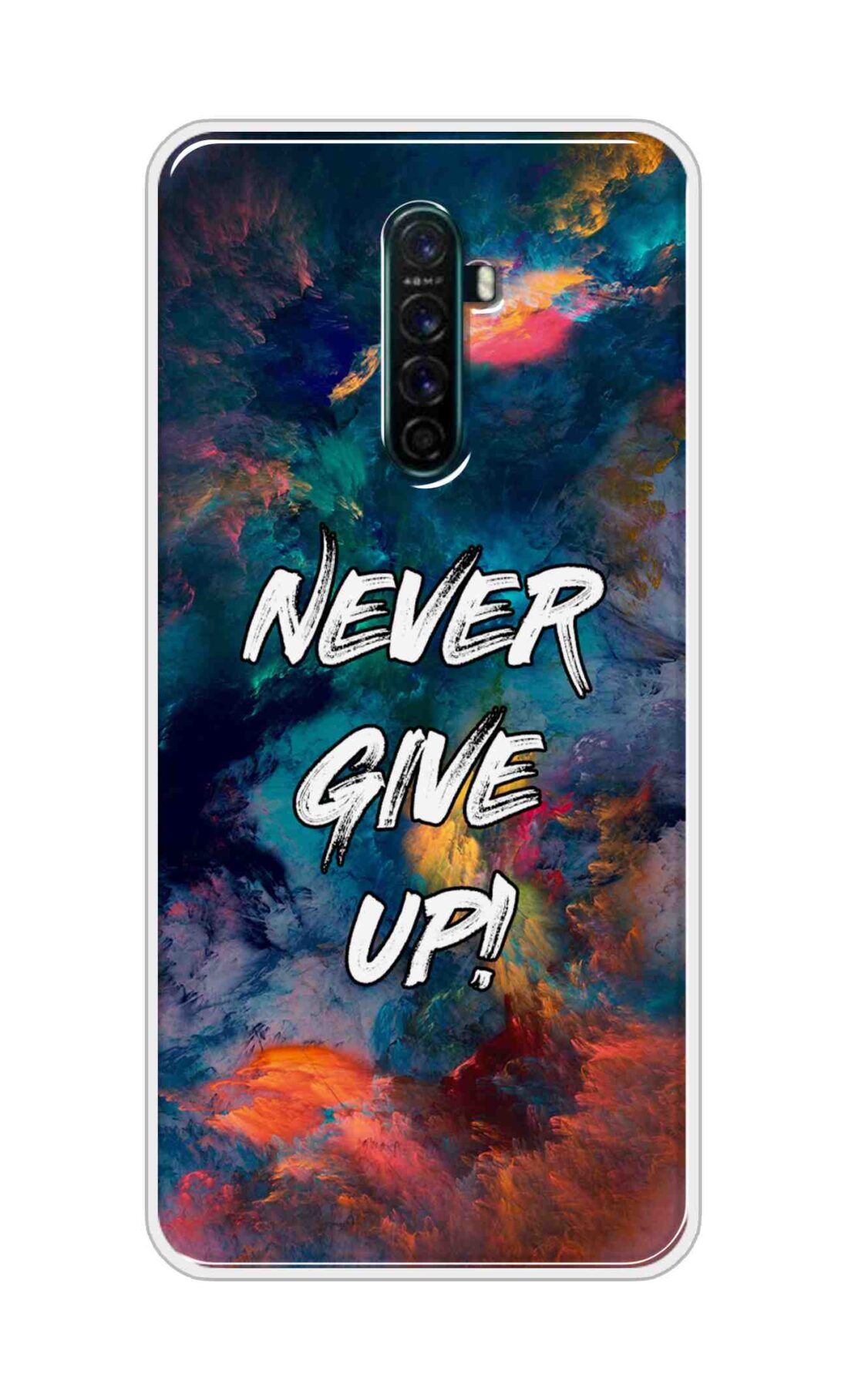 Coberta Back Cover For Oppo Reno Ace Back Cover Stylish Case - Never Give Up in Colour Storm Design D11928