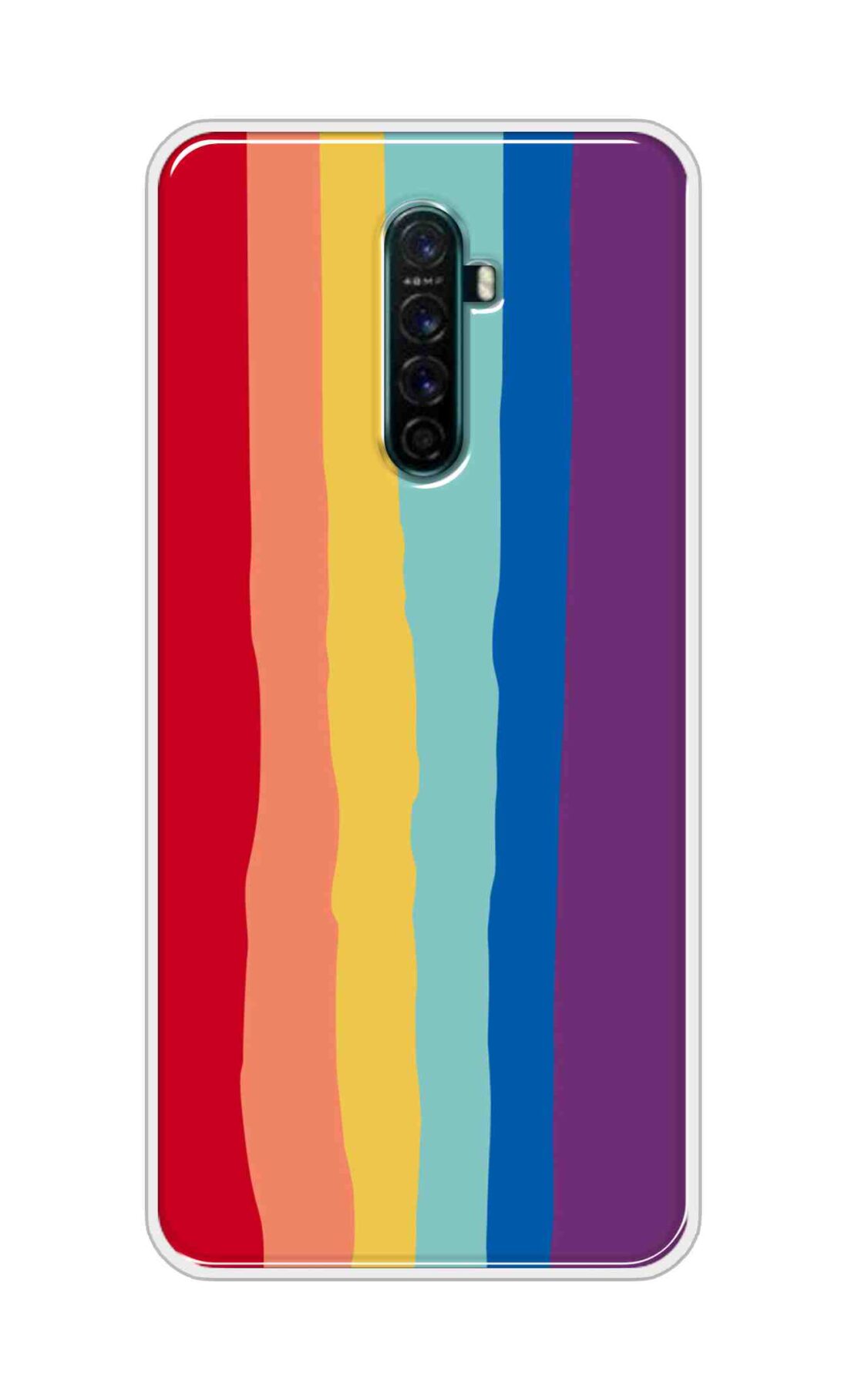 Coberta Back Cover For Oppo Reno Ace Back Cover Stylish Case - Colourful Rainbow Design D13201