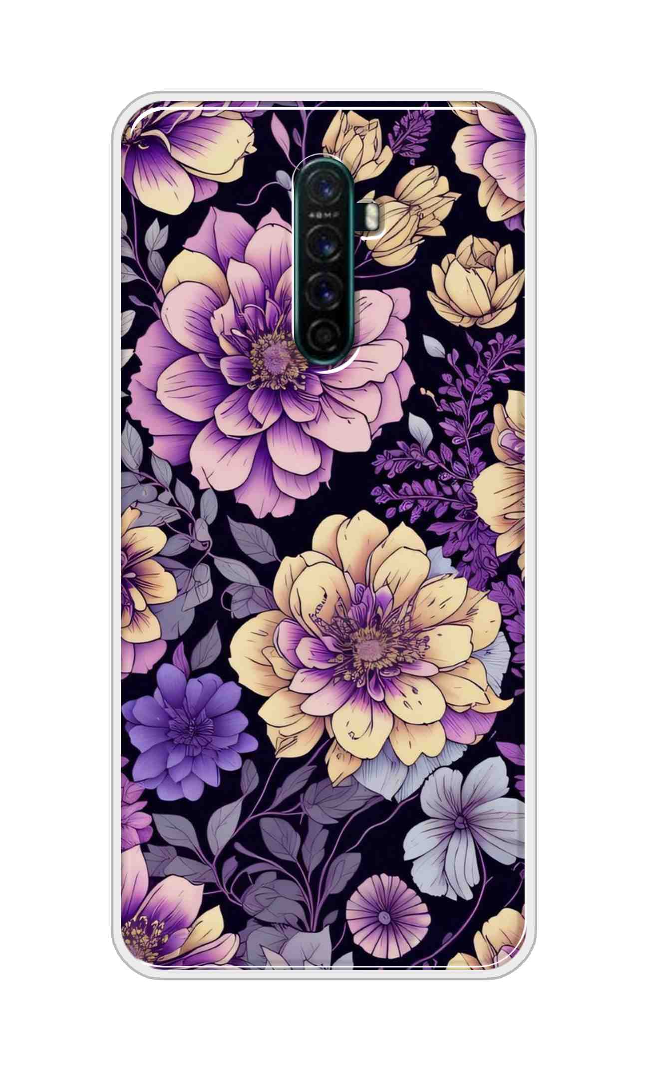 Coberta Back Cover For Oppo Reno Ace Back Cover Stylish Case - Pink and Yellow Lotus Flowers Design D16263