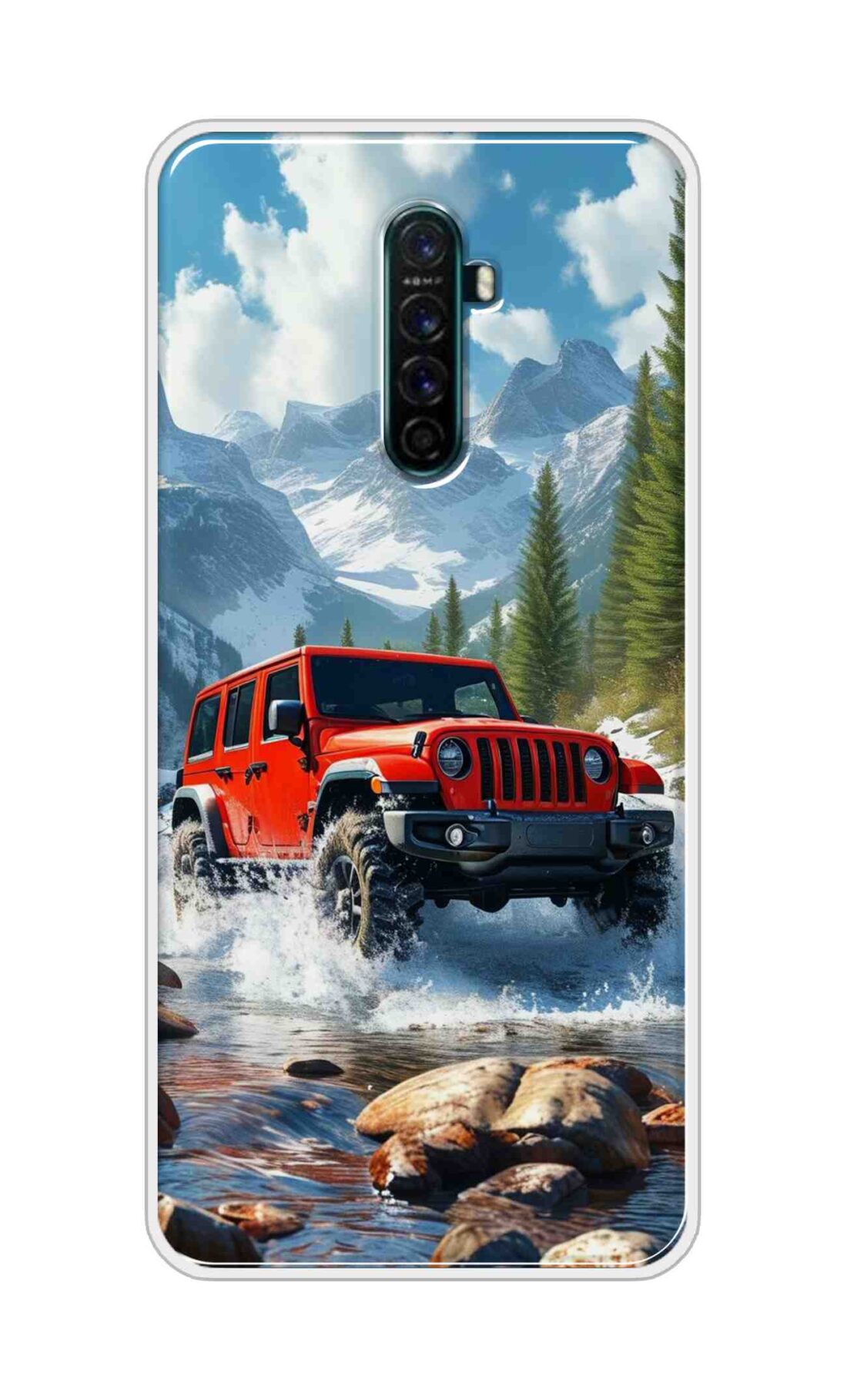 Coberta Back Cover For Oppo Reno Ace Back Cover Stylish Case - Red Car in Nature Design D16513
