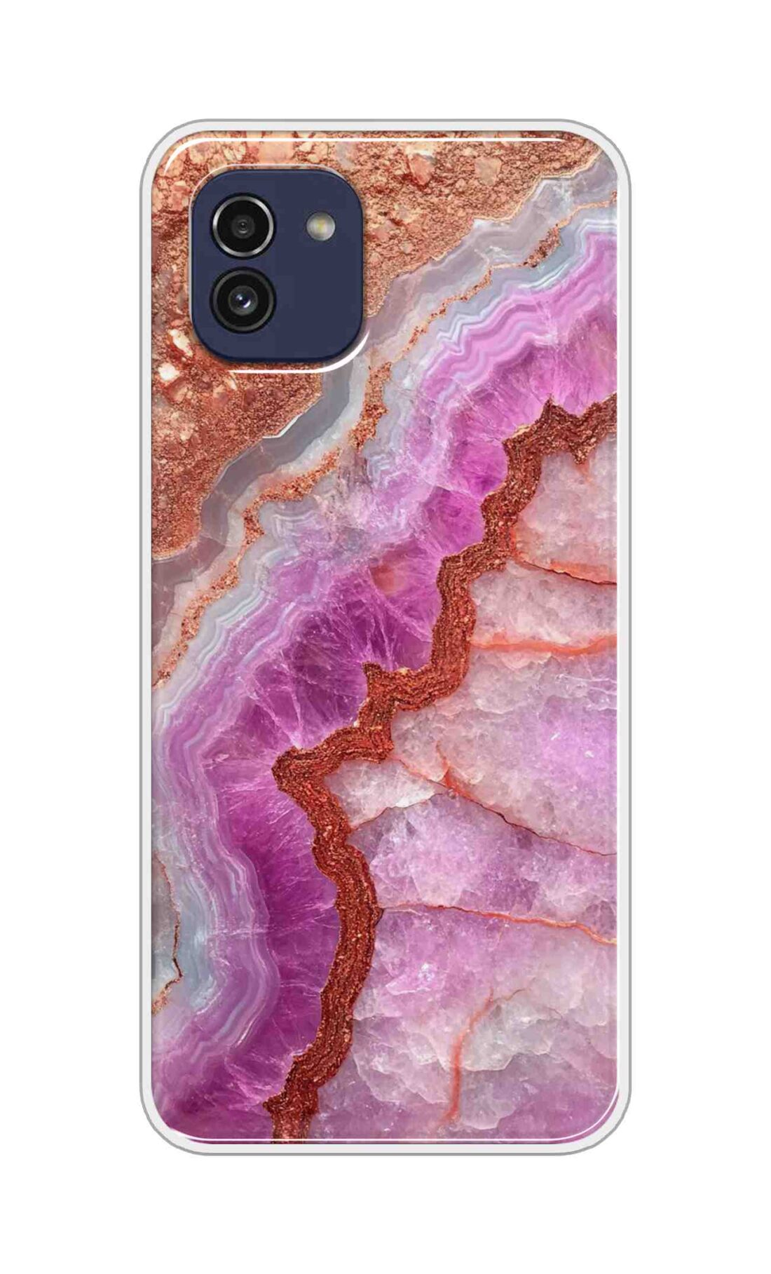 Coberta Back Cover For Samsung Galaxy A03 Back Cover Stylish Case - Multicolour Marble Design D16532