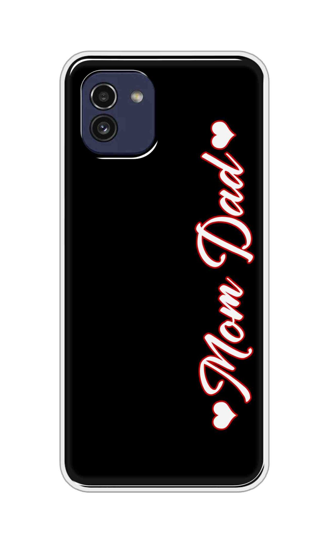 Coberta Back Cover For Samsung Galaxy A03 Back Cover Stylish Case - Mom and Dad in Black Design D16655
