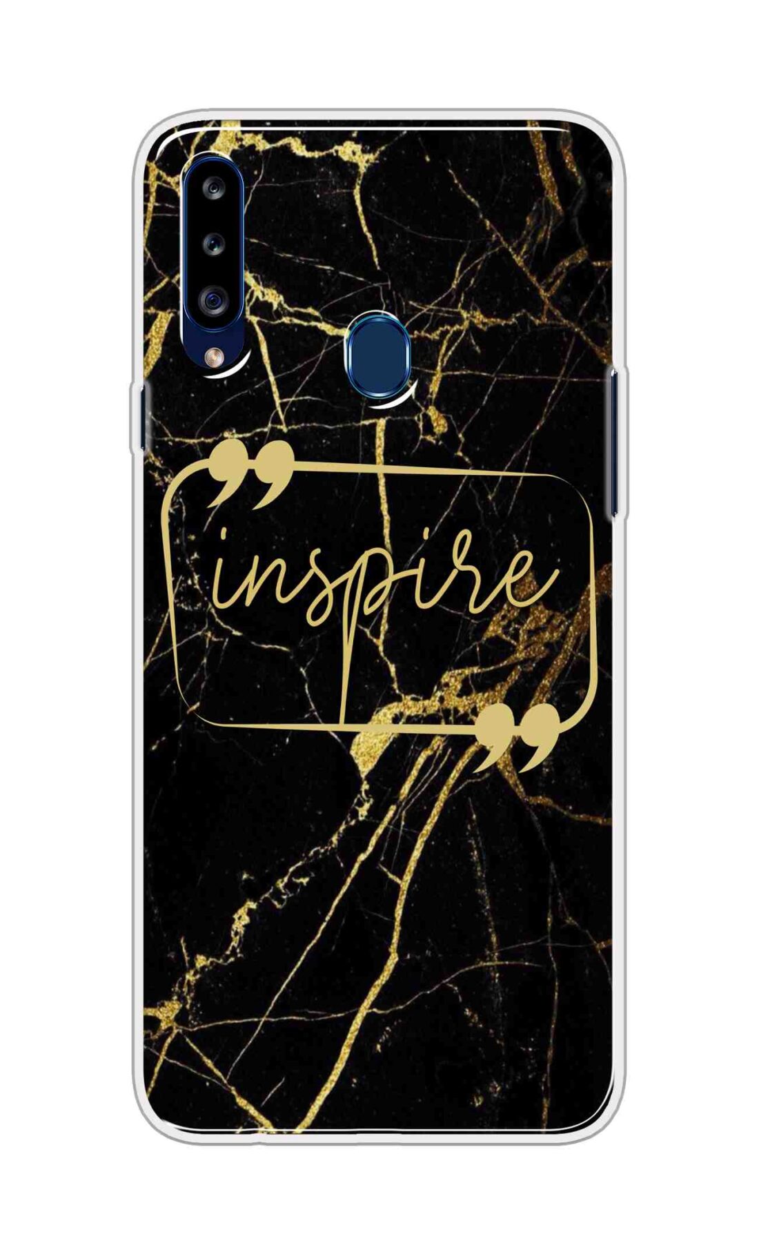 Coberta Back Cover For Samsung Galaxy A20s Back Cover Stylish Case - Inspire in Golden Marble Design D16509