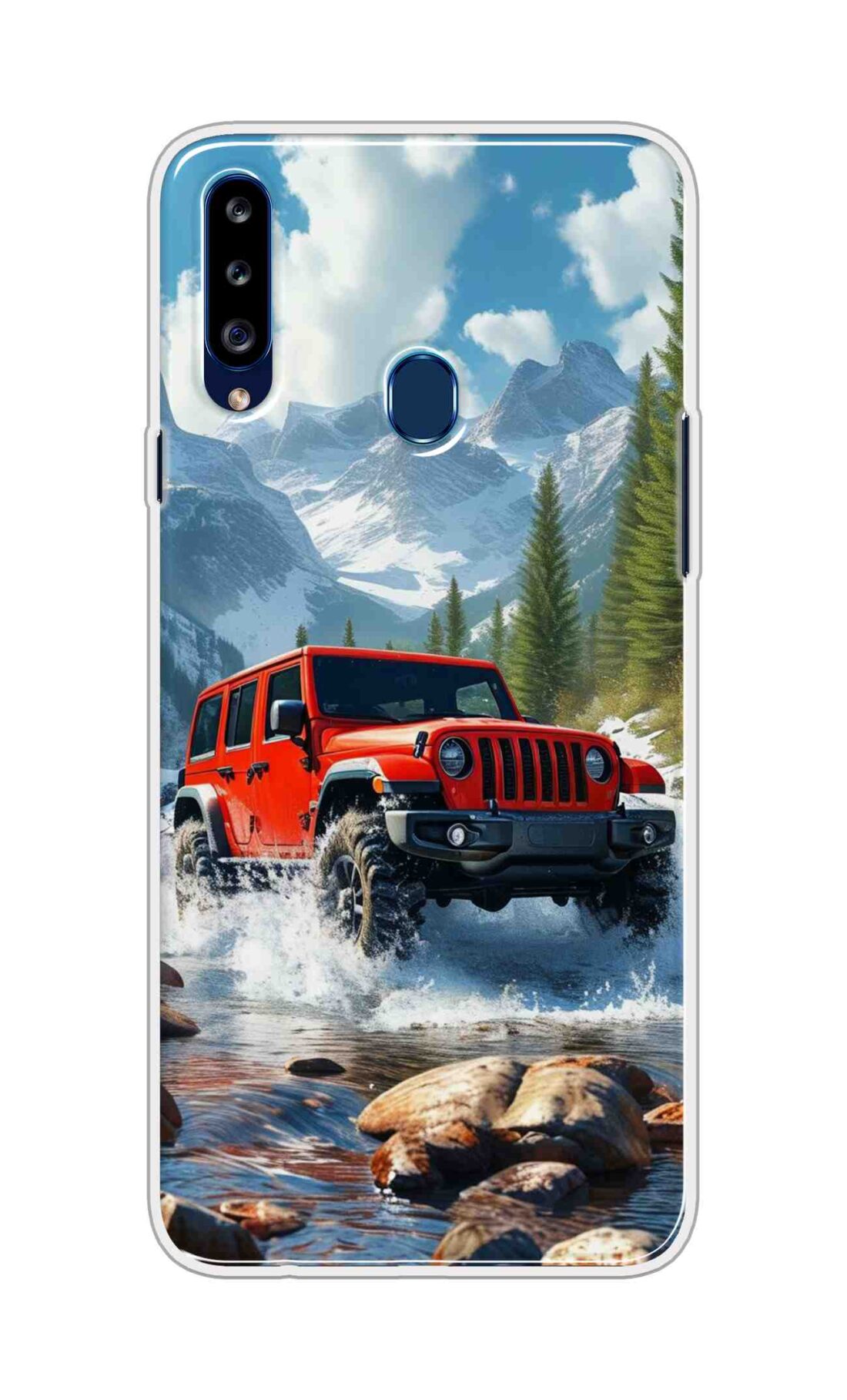Coberta Back Cover For Samsung Galaxy A20s Back Cover Stylish Case - Red Car in Nature Design D16513