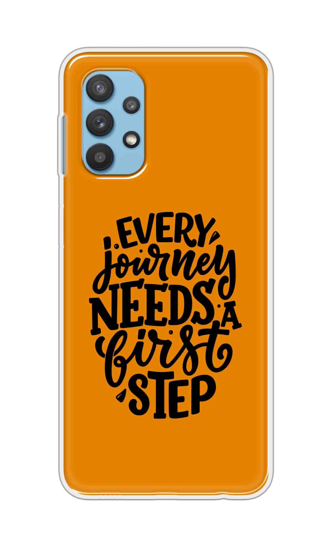 Coberta Back Cover For Samsung Galaxy A32 5G Back Cover Stylish Case - Every Journey Needs a First Step in Orange Design D16503