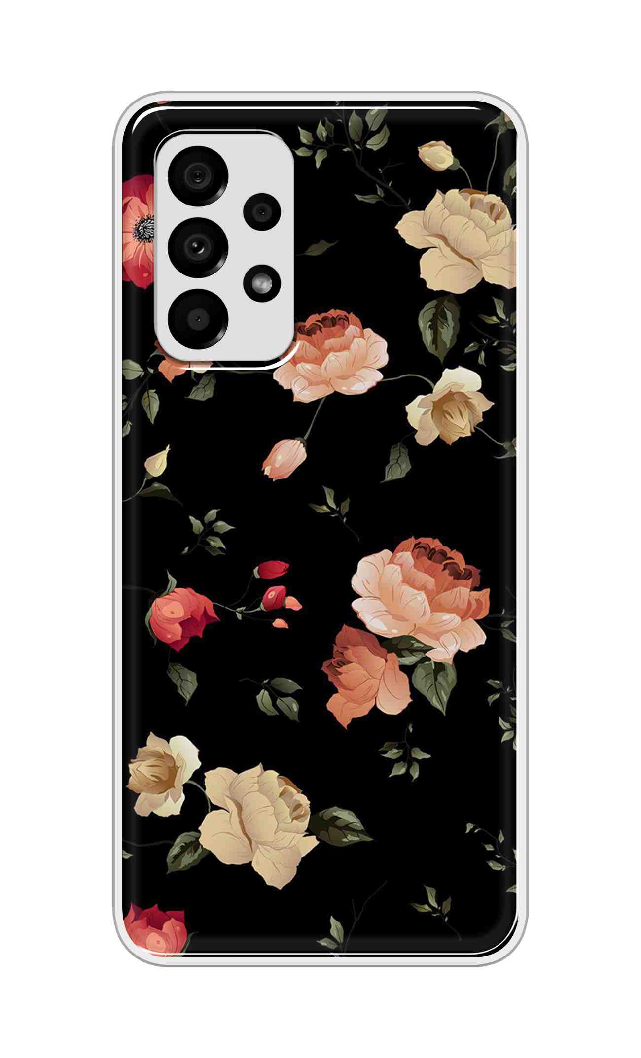 Coberta Back Cover For Samsung Galaxy A73 Back Cover Stylish Case - Bright Flowers Design D11411