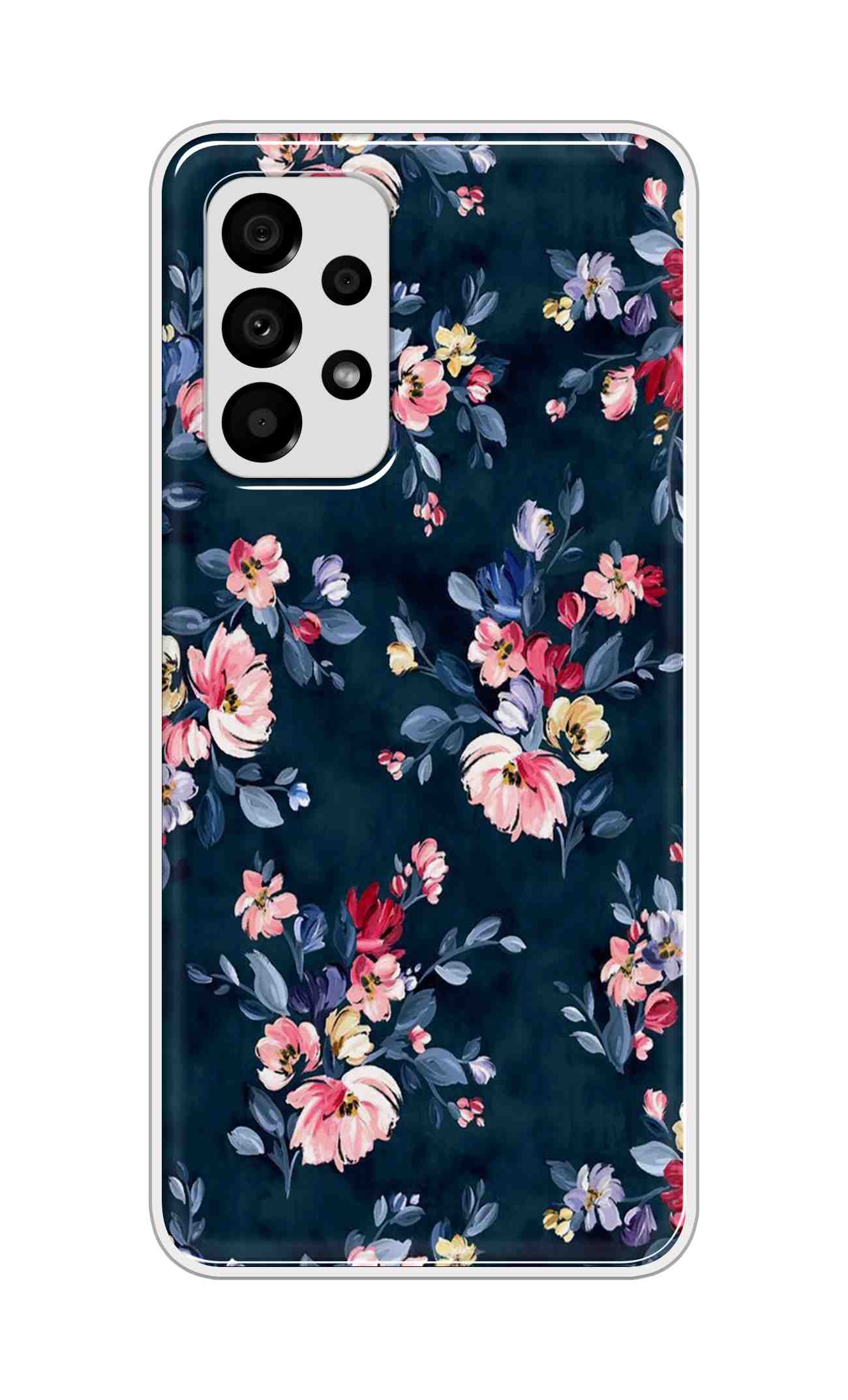Coberta Back Cover For Samsung Galaxy A73 Back Cover Stylish Case - Blue Floral Design D11648
