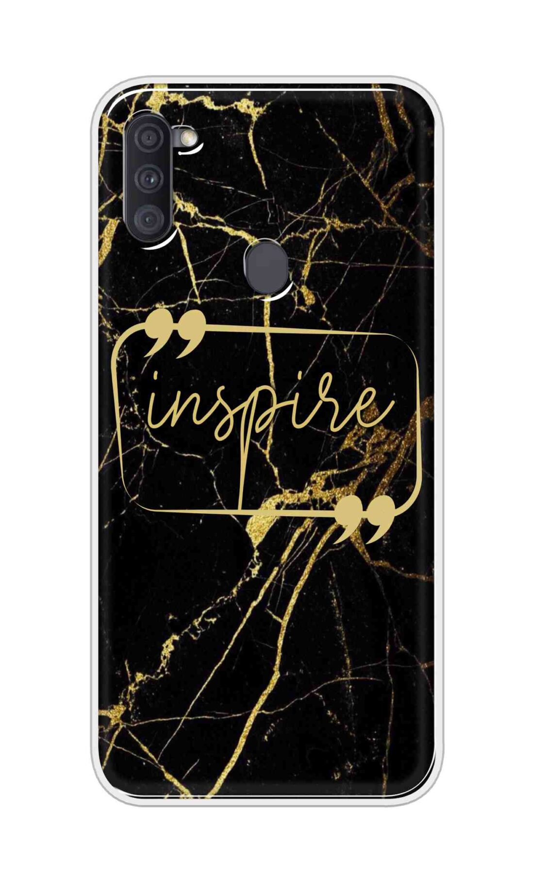 Coberta Back Cover For Samsung Galaxy A11 Back Cover Stylish Case - Inspire in Golden Marble Design D16509
