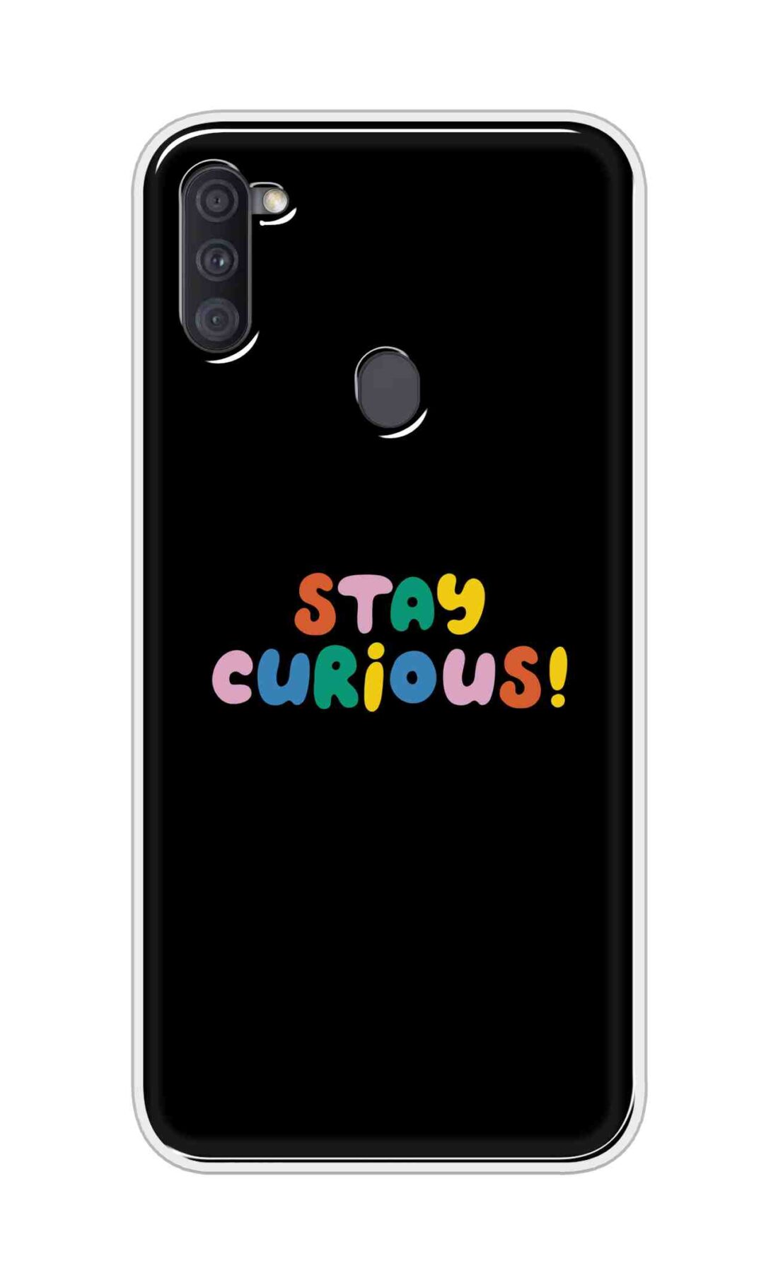 Coberta Back Cover For Samsung Galaxy A11 Back Cover Stylish Case - Stay Curious in Black Design D16515