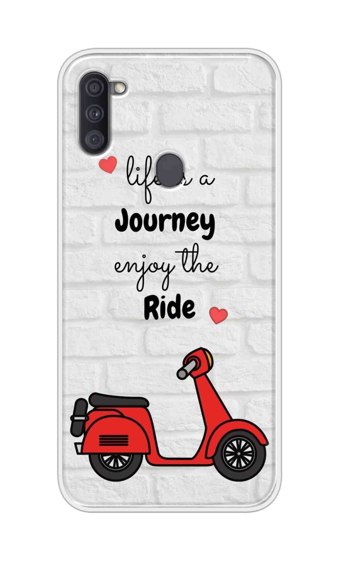 Coberta Back Cover For Samsung Galaxy A11 Back Cover Stylish Case - Life is a Journey Enjoy the Ride Design D16541