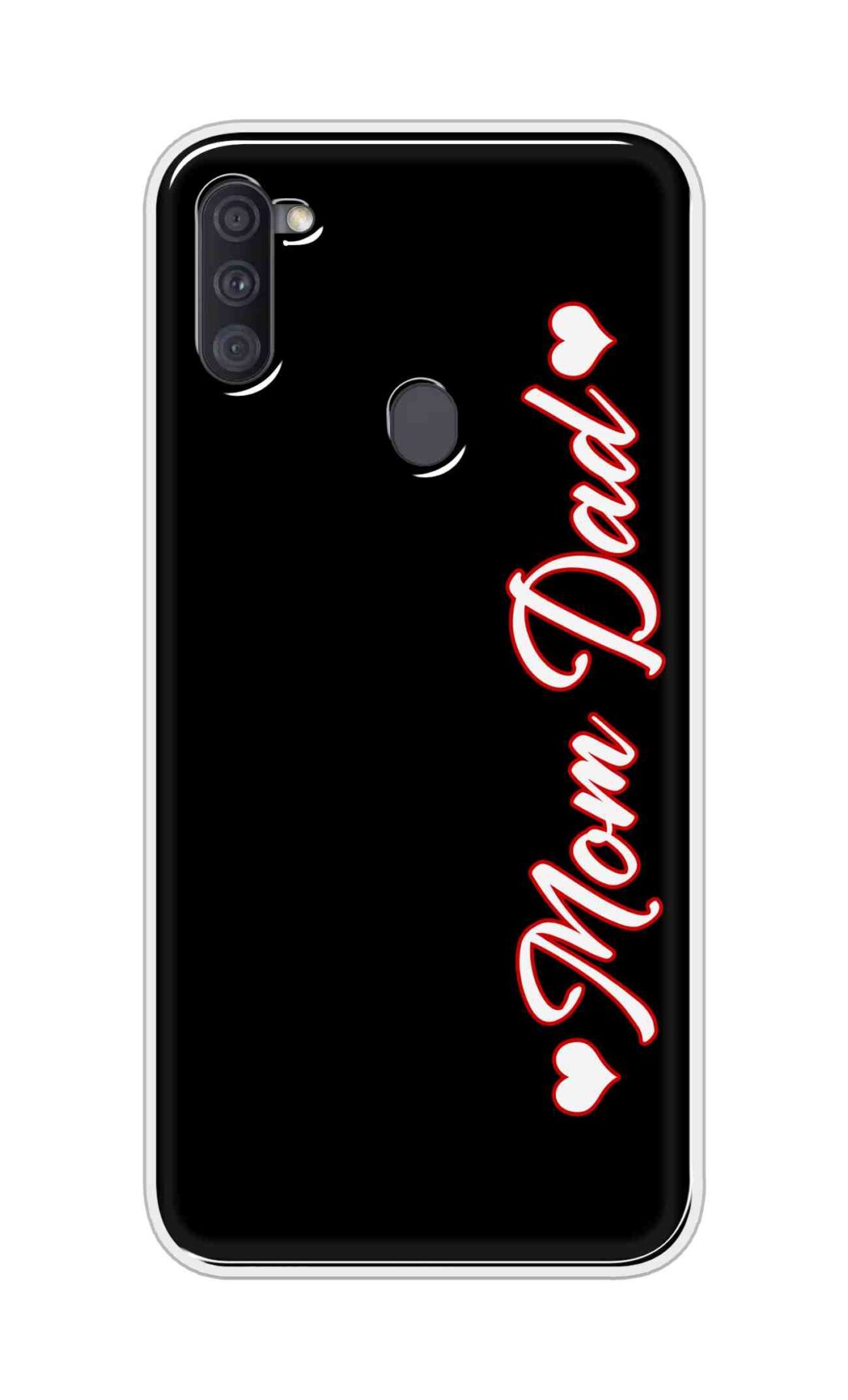 Coberta Back Cover For Samsung Galaxy A11 Back Cover Stylish Case - Mom and Dad in Black Design D16655
