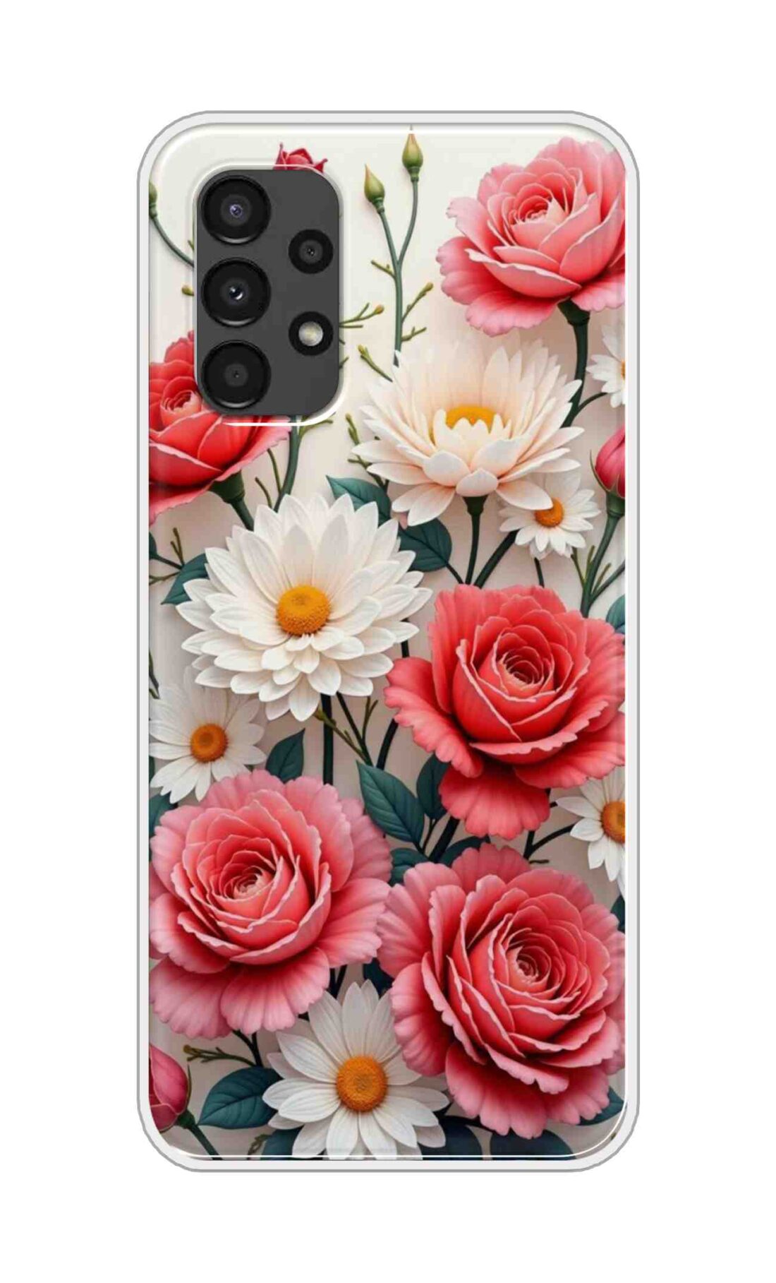 Coberta Back Cover For Samsung Galaxy A13 5G Back Cover Stylish Case - Sunflowers and Rose Design D16557