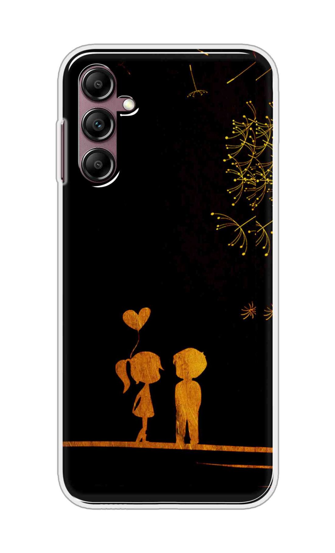 Coberta Back Cover For Samsung Galaxy M35 5G Back Cover Stylish Case - Girl and Boy Love in Black Design D11017
