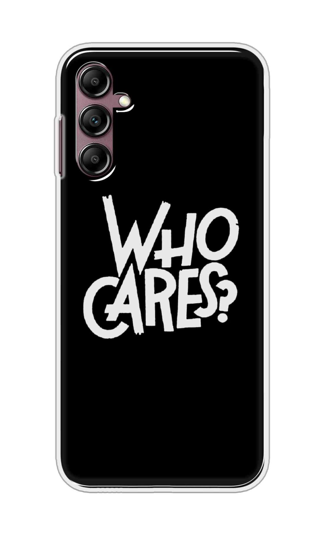 Coberta Back Cover For Samsung Galaxy M35 5G Back Cover Stylish Case - Who Cares Texts in Black Design D11066