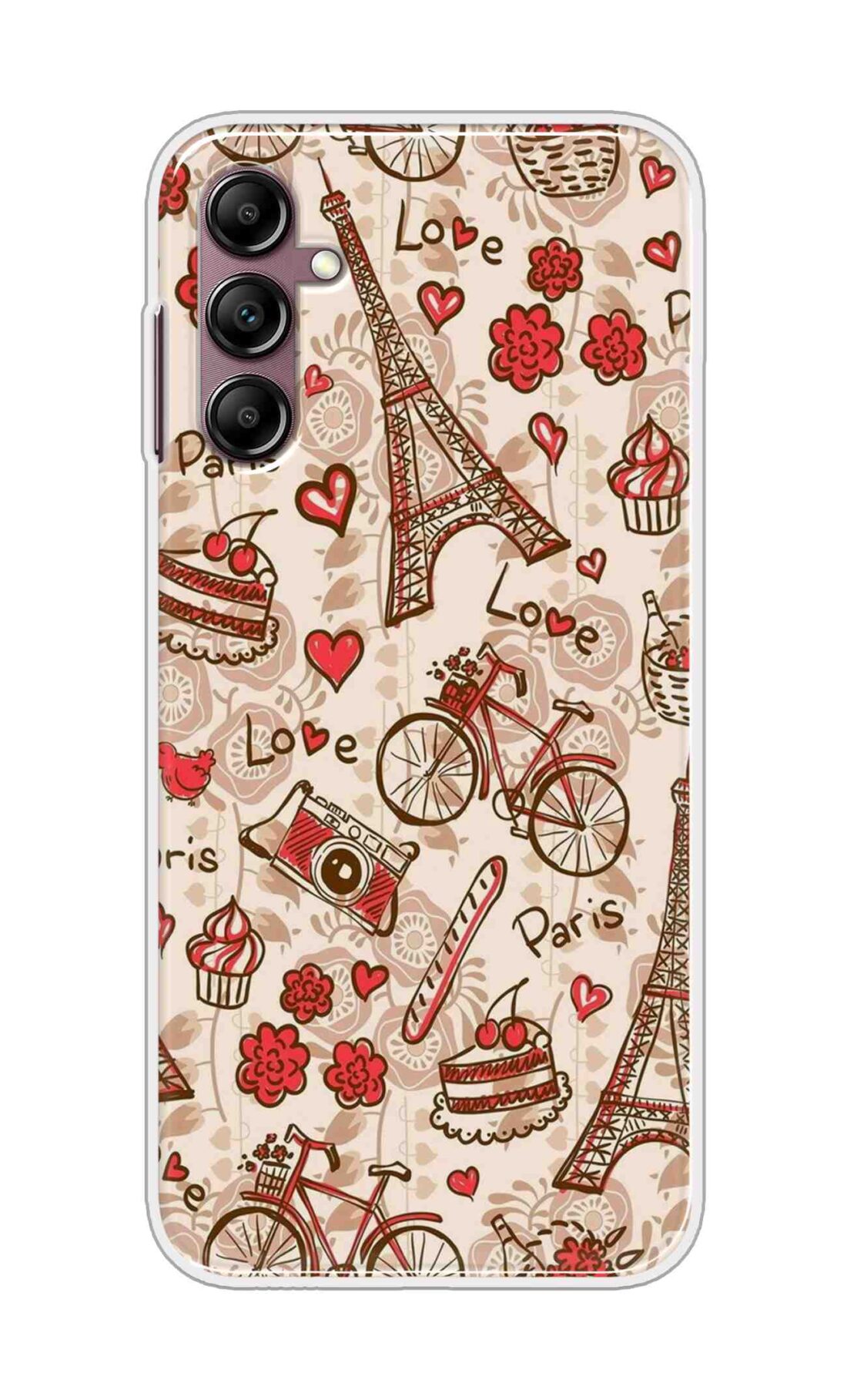 Coberta Back Cover For Samsung Galaxy M35 5G Back Cover Stylish Case - Paris and Love Text Pattern D11626