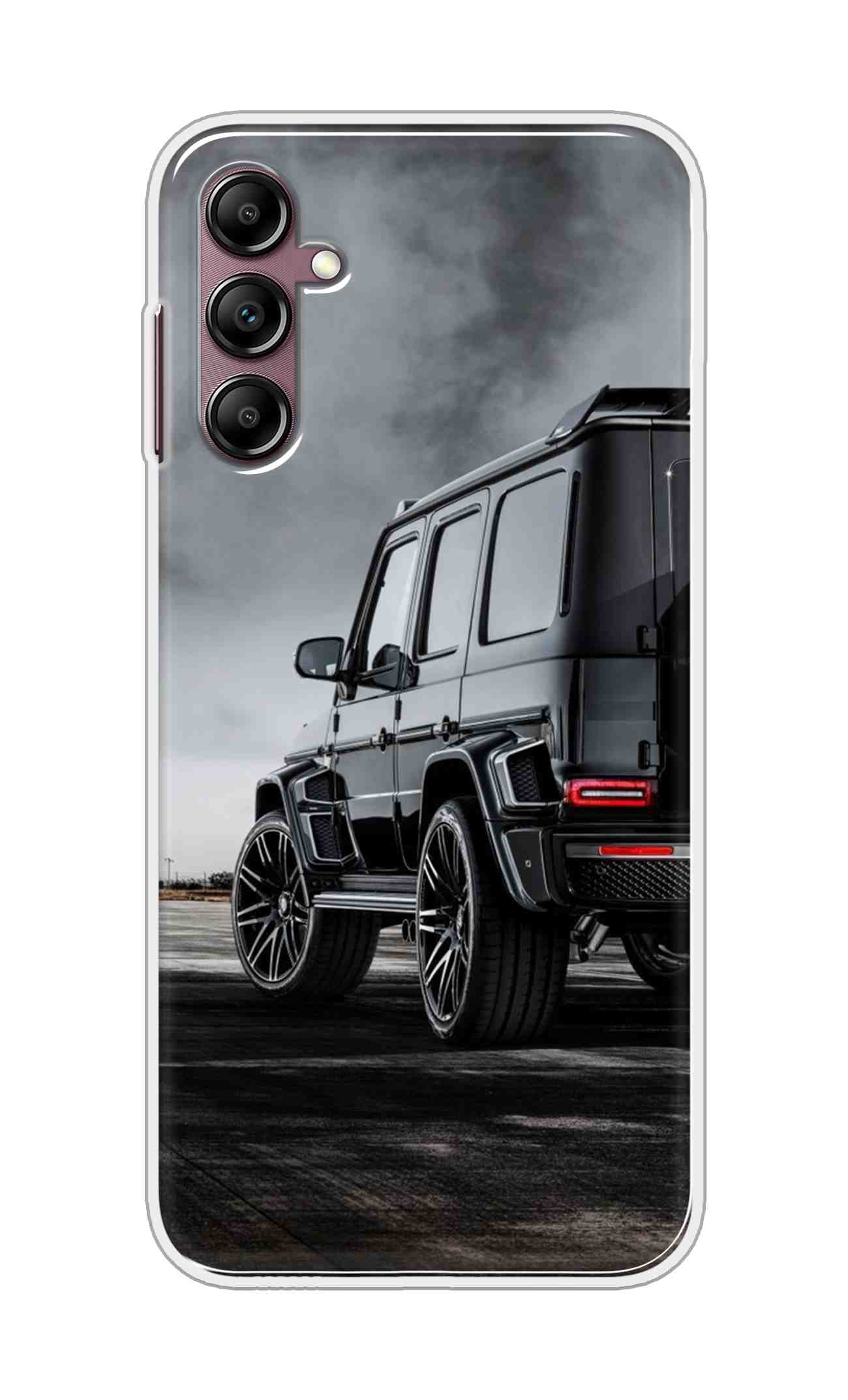 Coberta Back Cover For Samsung Galaxy M55 5G Back Cover Stylish Case - Black Suv Car Design D11967