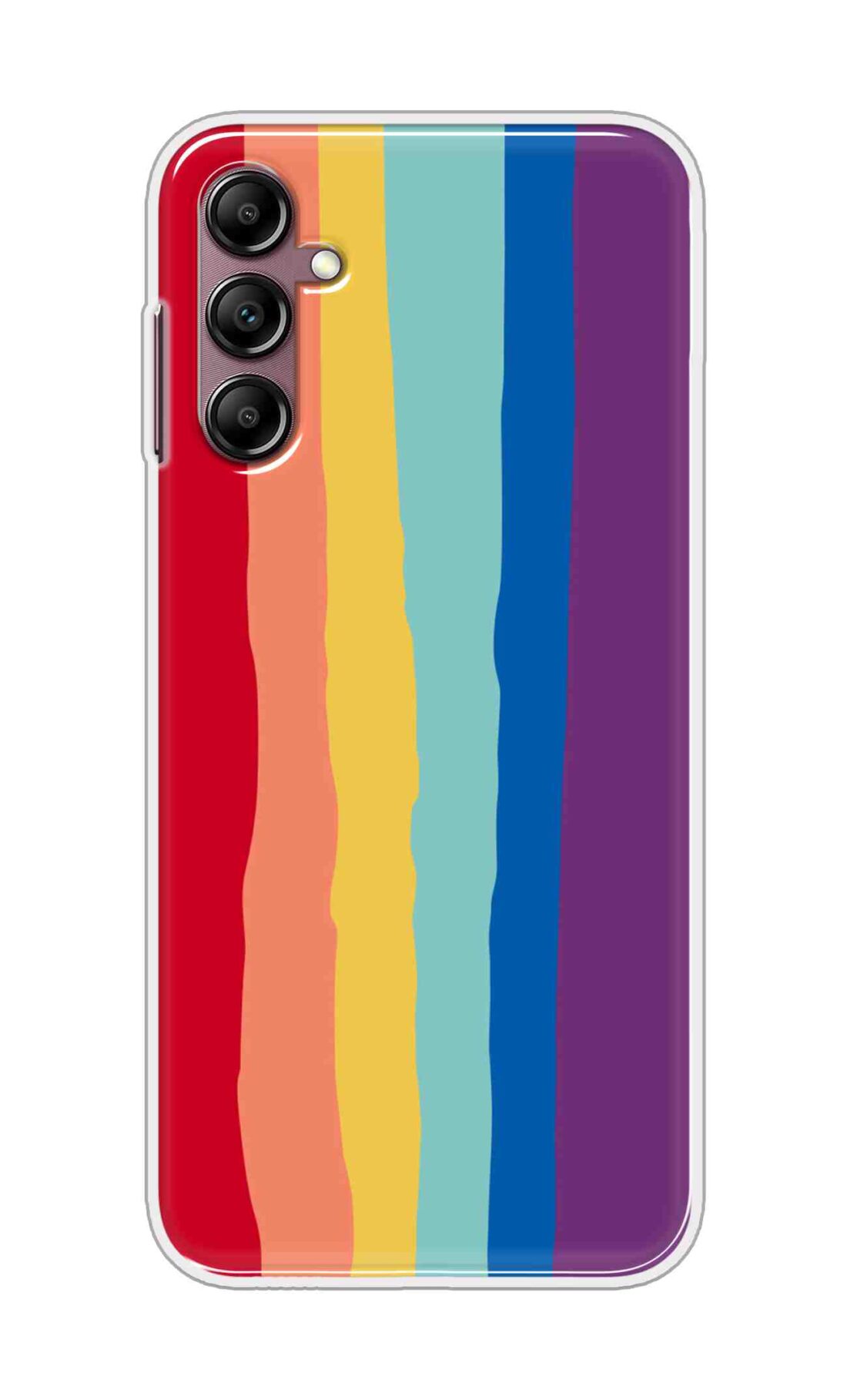 Coberta Back Cover For Samsung Galaxy M55 5G Back Cover Stylish Case - Colourful Rainbow Design D13201