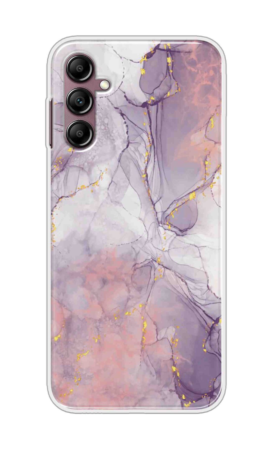 Coberta Back Cover For Samsung Galaxy M55 5G Back Cover Stylish Case - Light Marble with Golden Design D16162