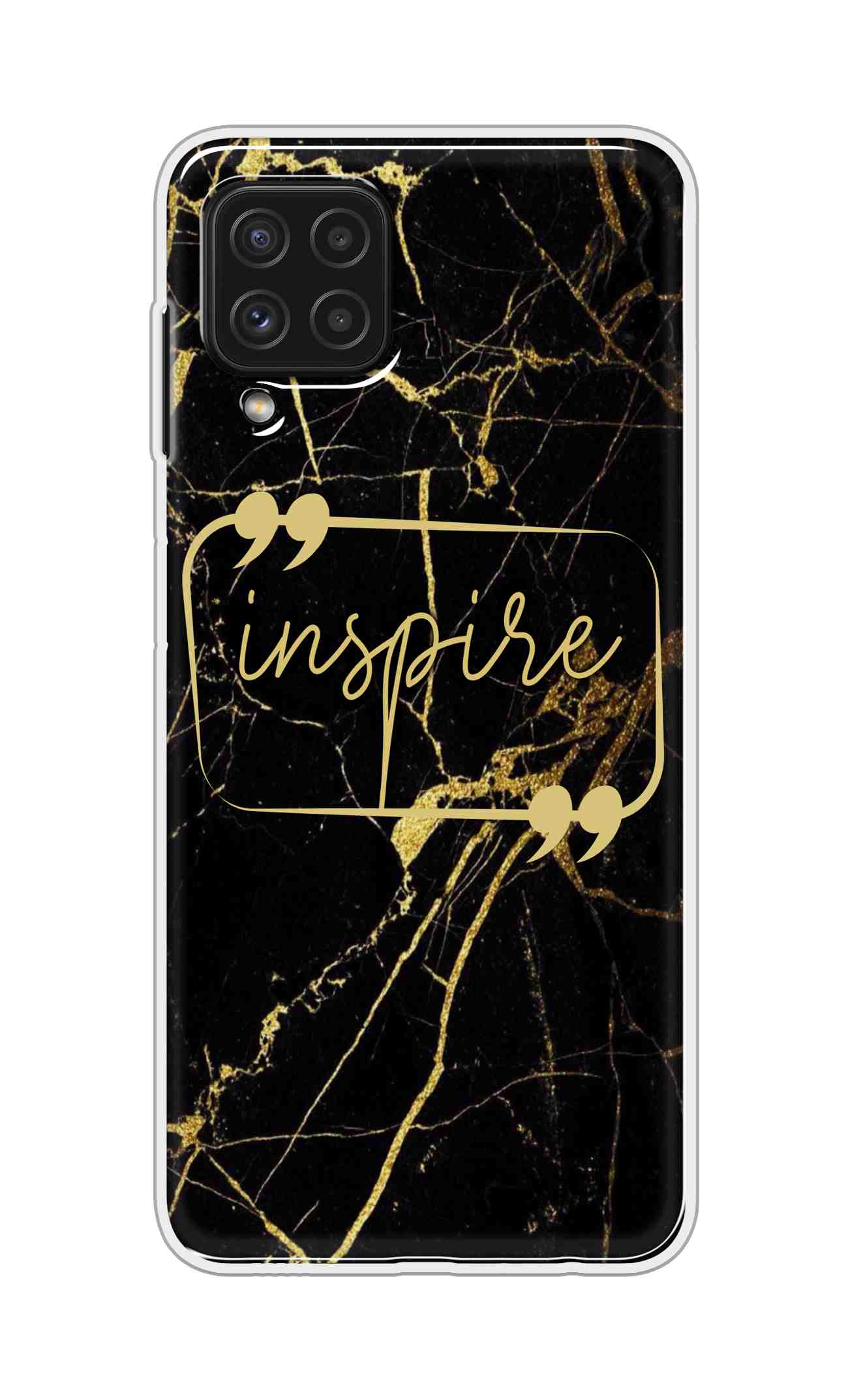 Coberta Back Cover For Samsung Galaxy A22 Back Cover Stylish Case - Inspire in Golden Marble Design D16509