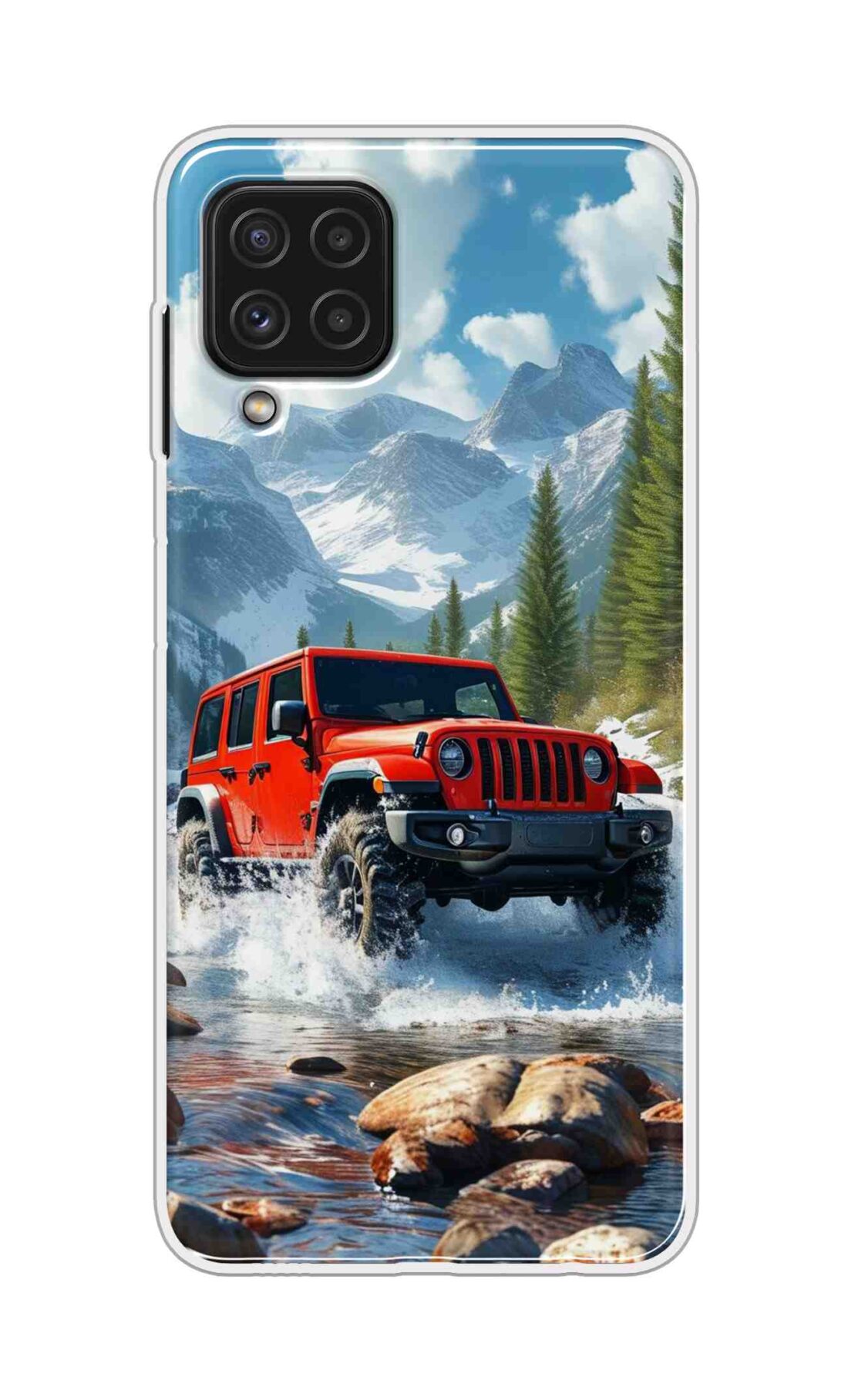 Coberta Back Cover For Samsung Galaxy A22 Back Cover Stylish Case - Red Car in Nature Design D16513