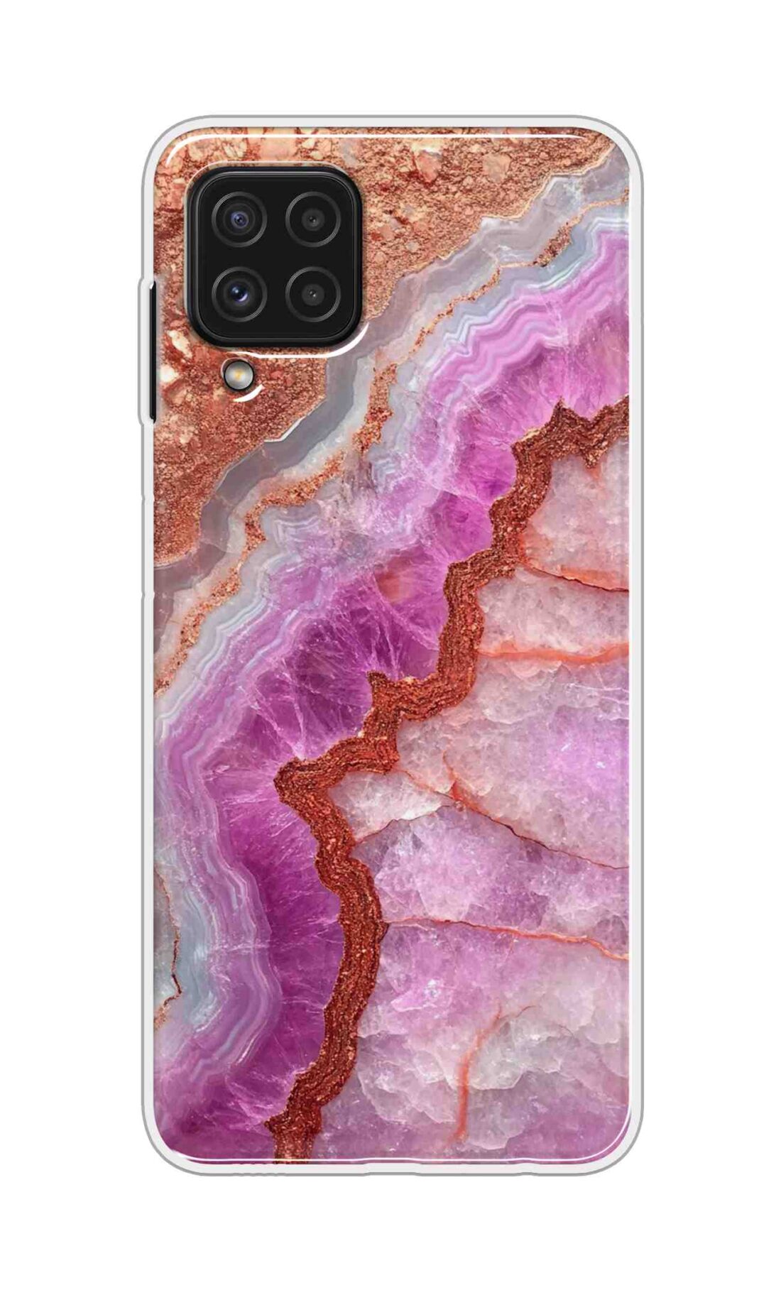 Coberta Back Cover For Samsung Galaxy A22 Back Cover Stylish Case - Multicolour Marble Design D16532