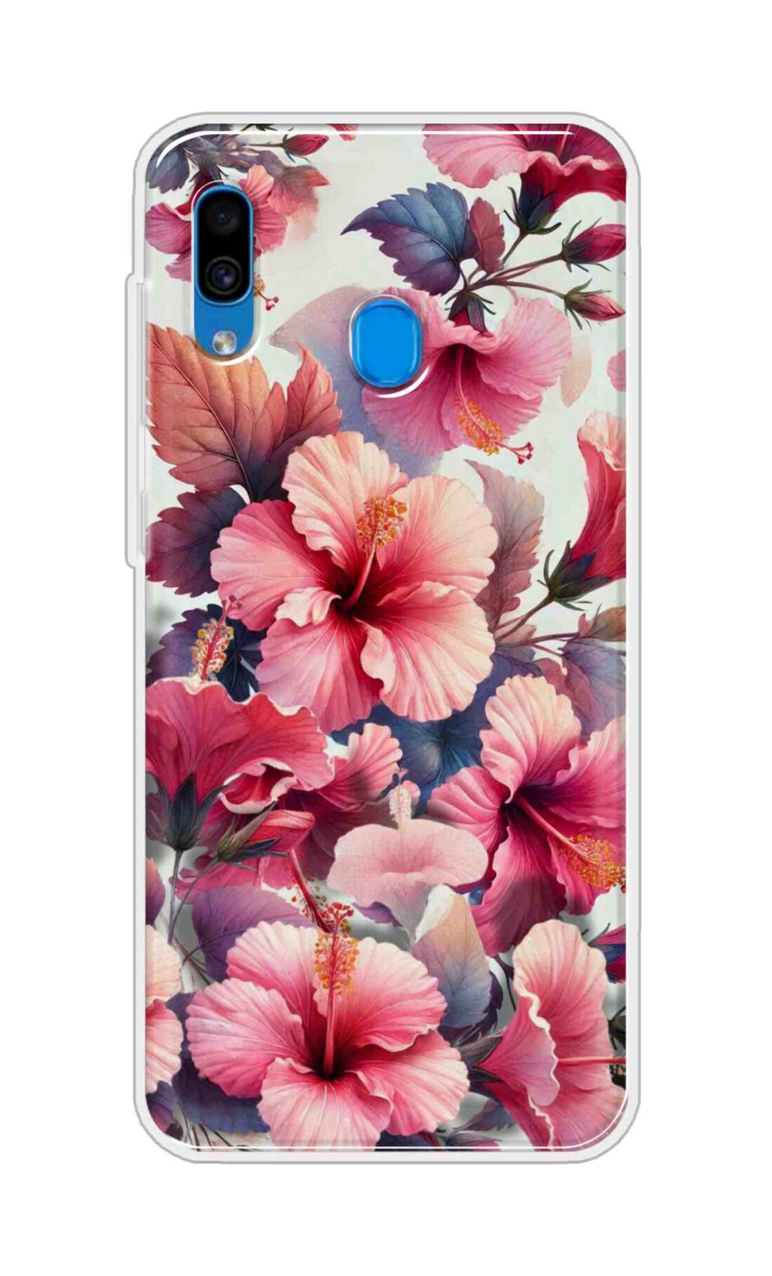 Coberta Back Cover For Samsung Galaxy A30 Back Cover Stylish Case - Pink Leaves and Flowers Design D16525