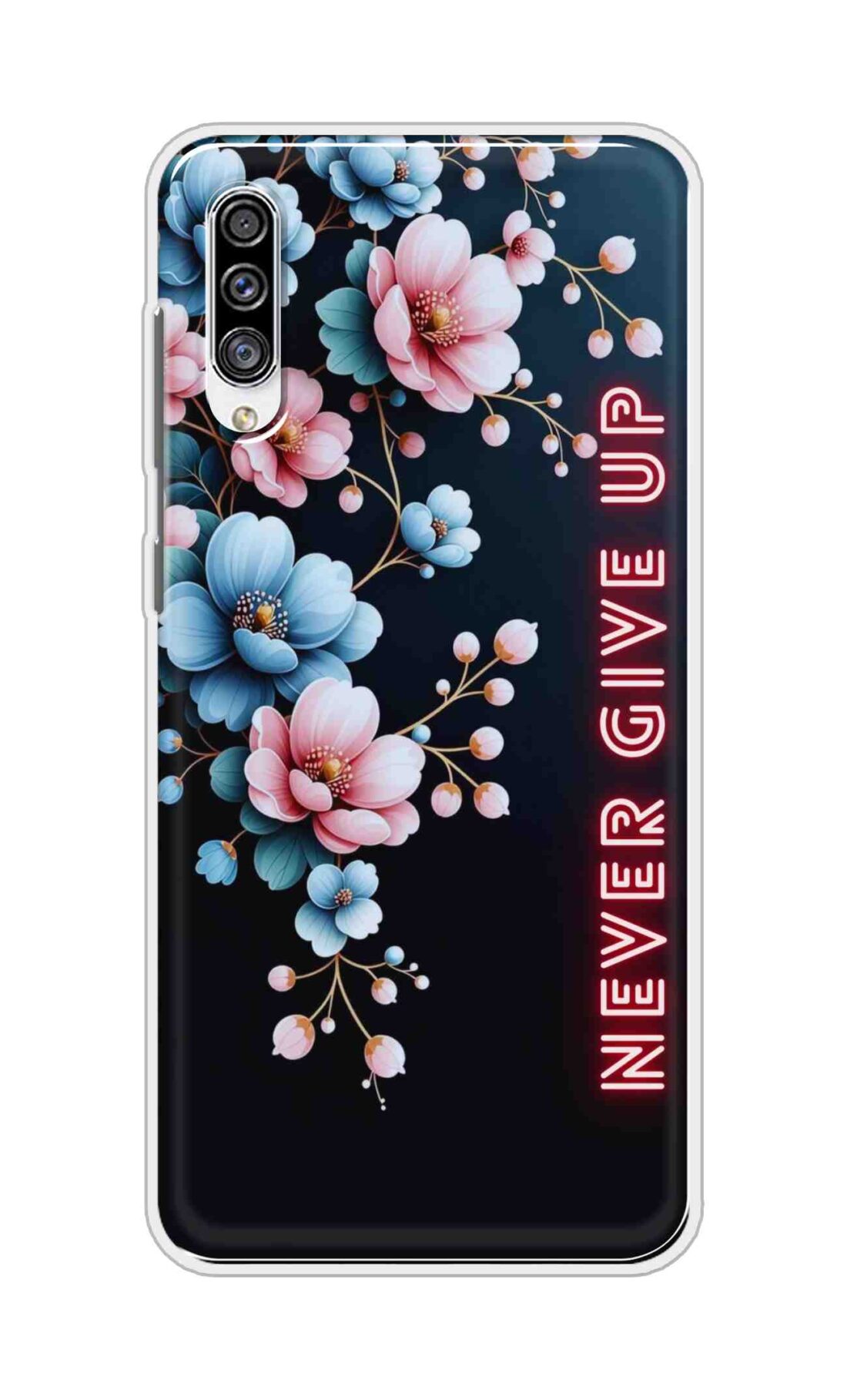 Coberta Back Cover For Samsung Galaxy A30s Back Cover Stylish Case - Never Give Up with Flowers Design D16500