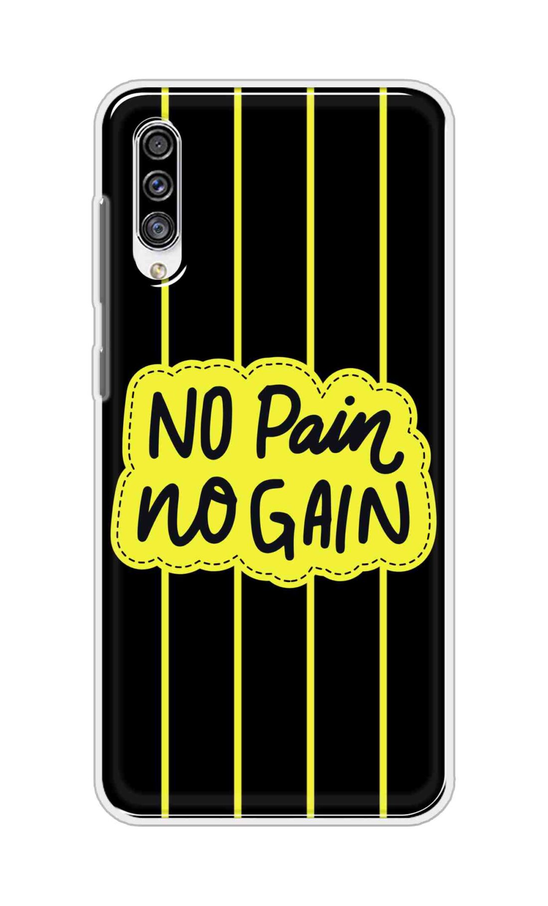 Coberta Back Cover For Samsung Galaxy A30s Back Cover Stylish Case - No Pain No Gain in Yellow Design D16508