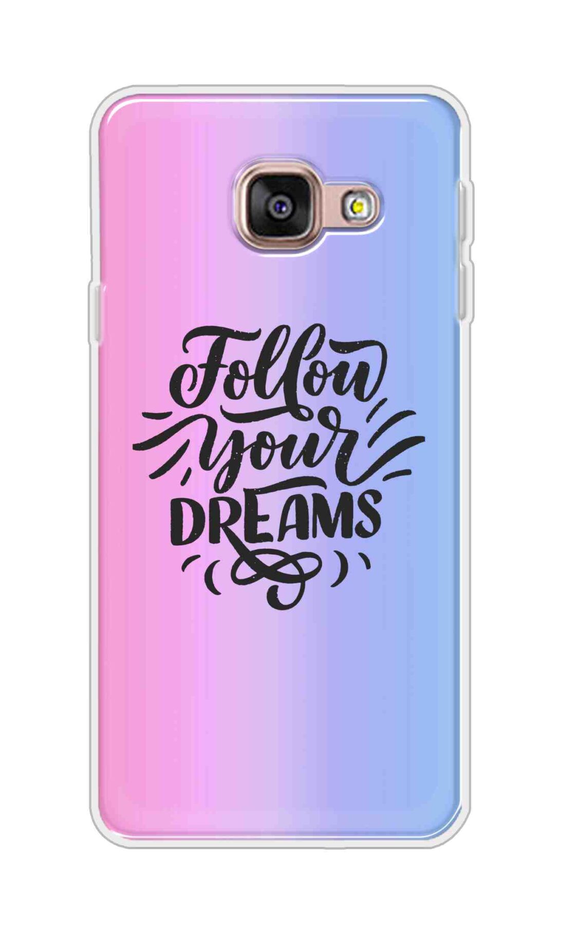 Coberta Back Cover For Samsung Galaxy A3 (2016) Back Cover Stylish Case - Follow Your Dreams In Pink And Blue Design D16501
