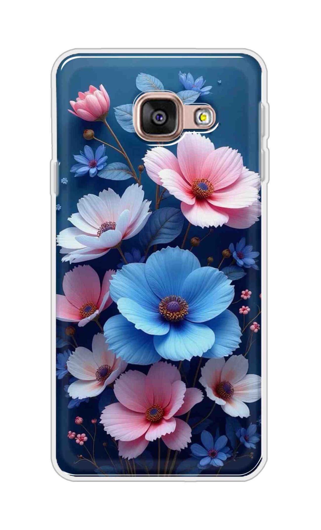 Coberta Back Cover For Samsung Galaxy A3 (2016) Back Cover Stylish Case - Blue and Pink Flowers Design D16512