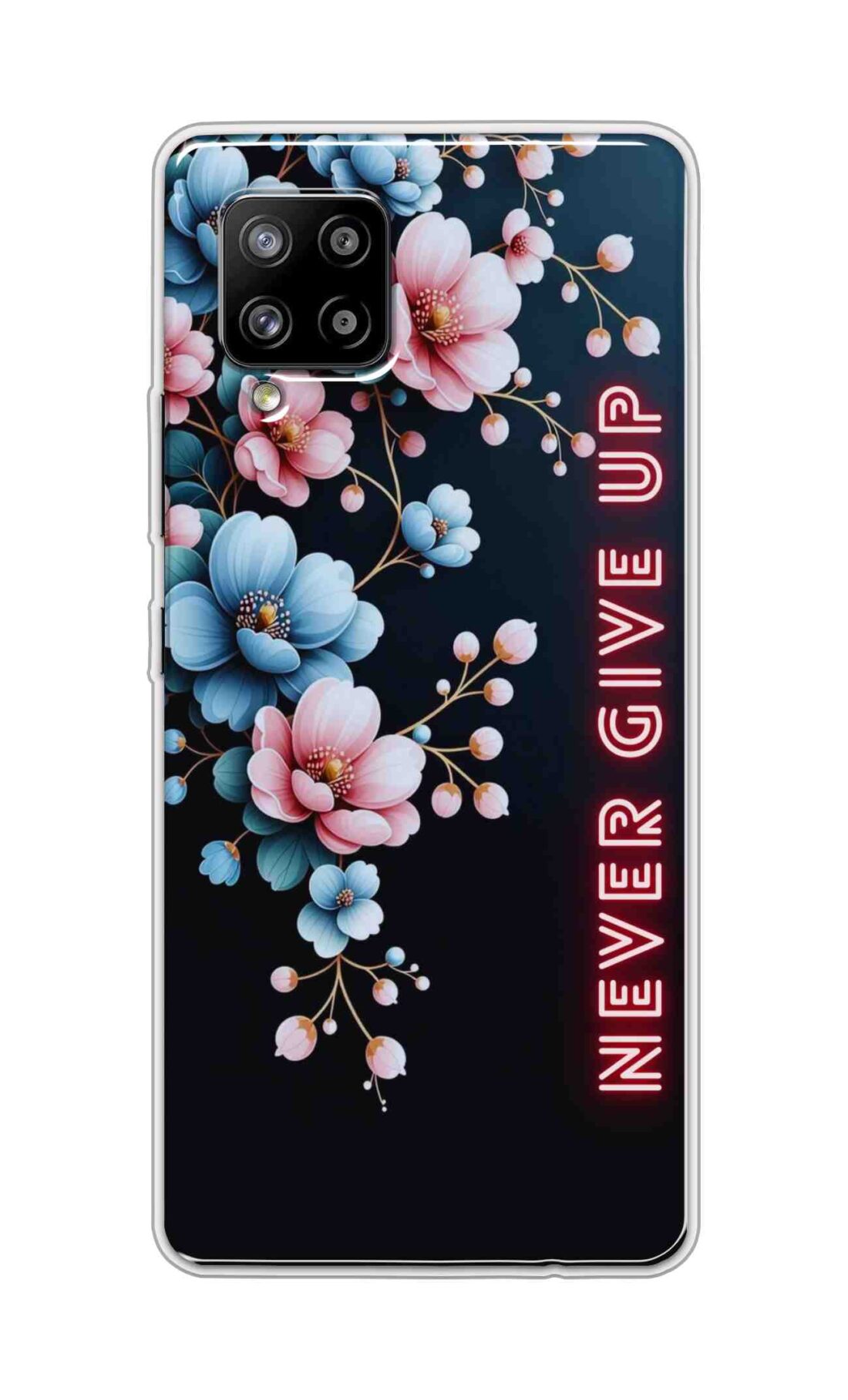 Coberta Back Cover For Samsung Galaxy A42 Back Cover Stylish Case - Never Give Up with Flowers Design D16500