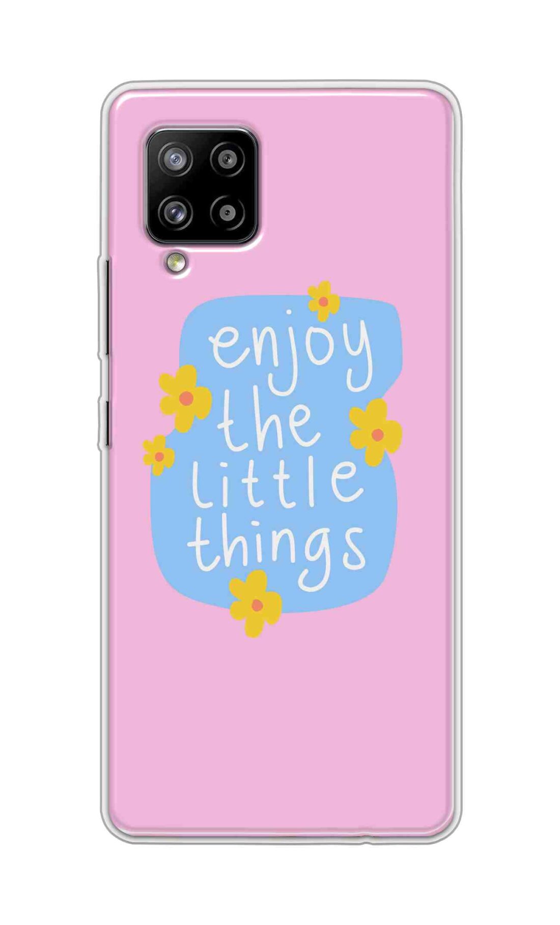 Coberta Back Cover For Samsung Galaxy A42 Back Cover Stylish Case - Enjoy the Little Things in Pink Design D16504