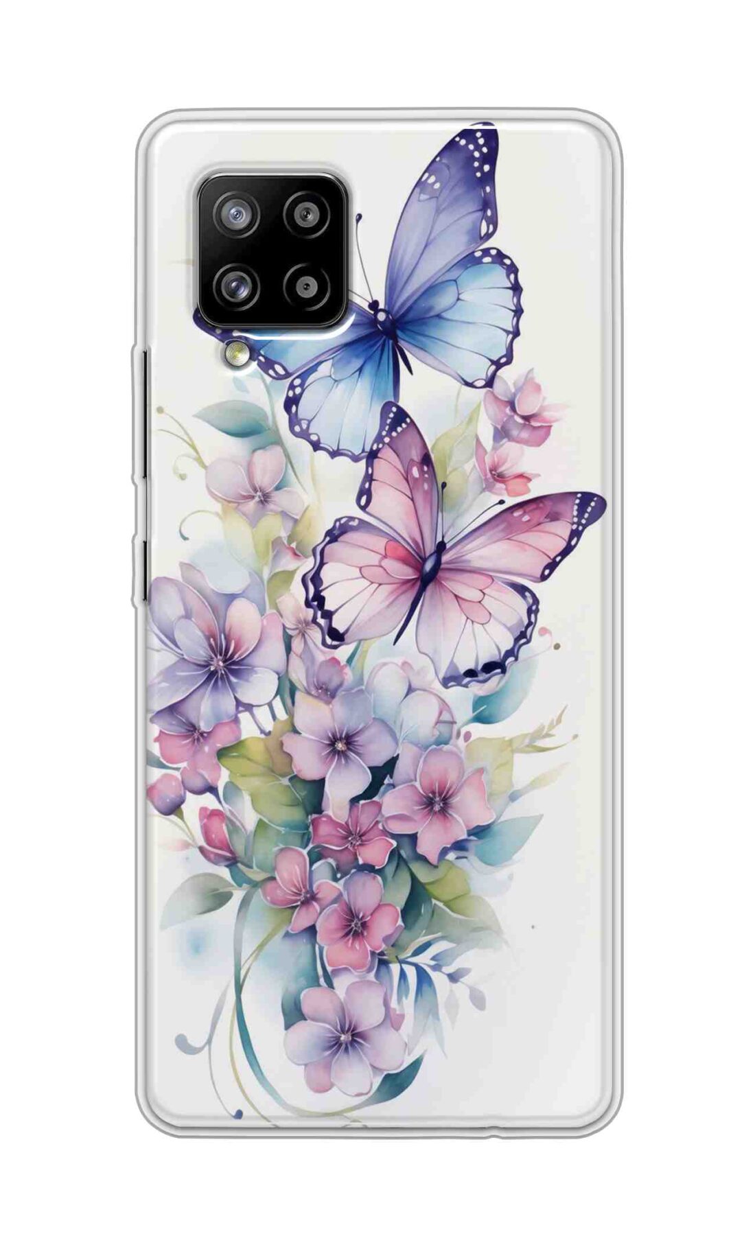 Coberta Back Cover For Samsung Galaxy A42 Back Cover Stylish Case - Butterfly with Flowers Design D16524