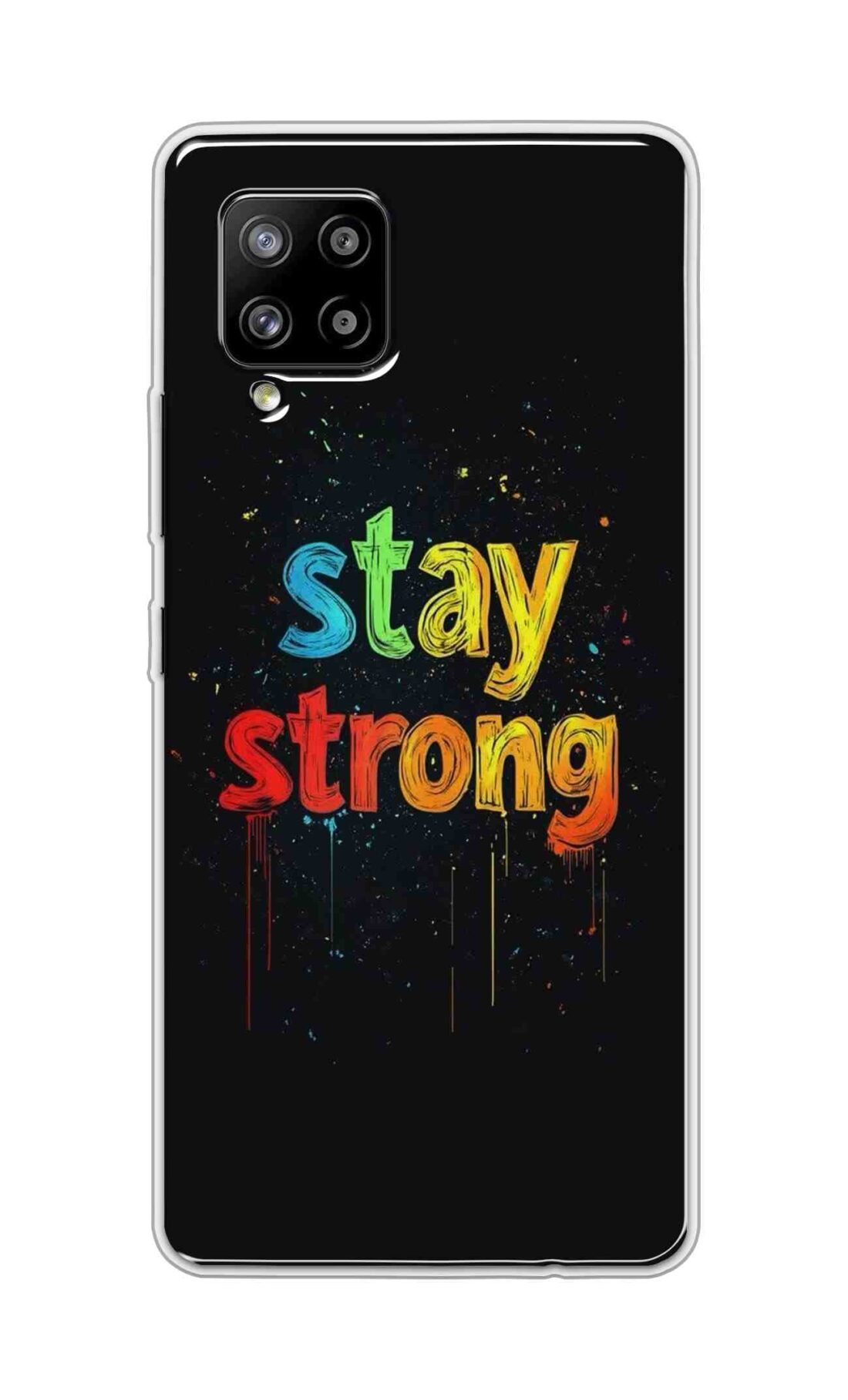 Coberta Back Cover For Samsung Galaxy A42 Back Cover Stylish Case - Stay Strong in Black Design D16558