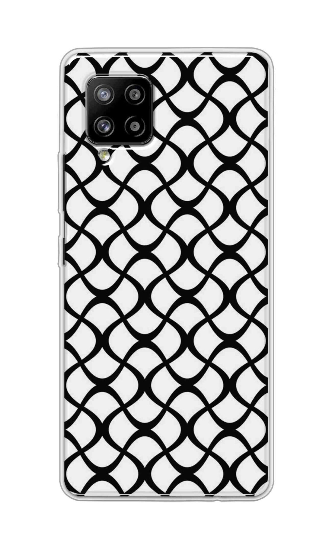 Coberta Back Cover For Samsung Galaxy A42 Back Cover Stylish Case - Black Zig Zag Design D16590