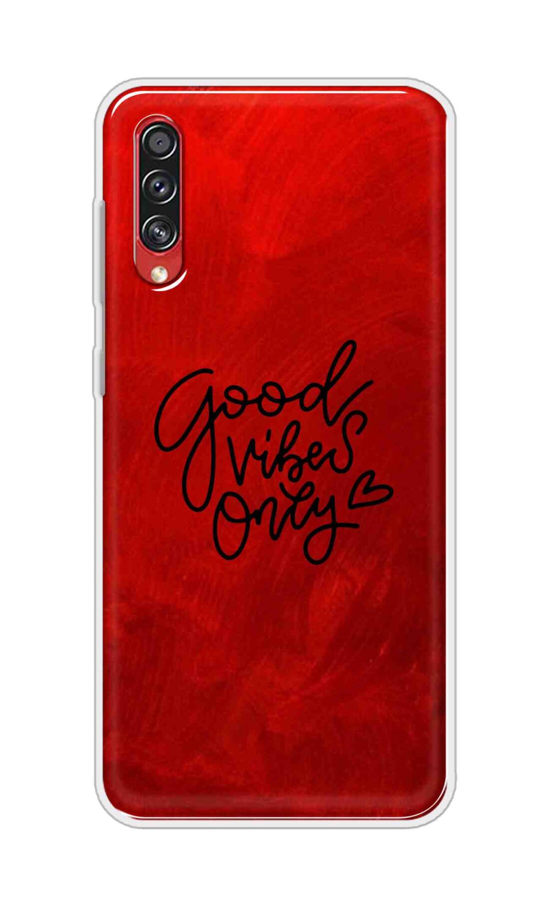 Coberta Back Cover For Samsung Galaxy A70s Back Cover Stylish Case - Good Vibes Only in Red Design D16507