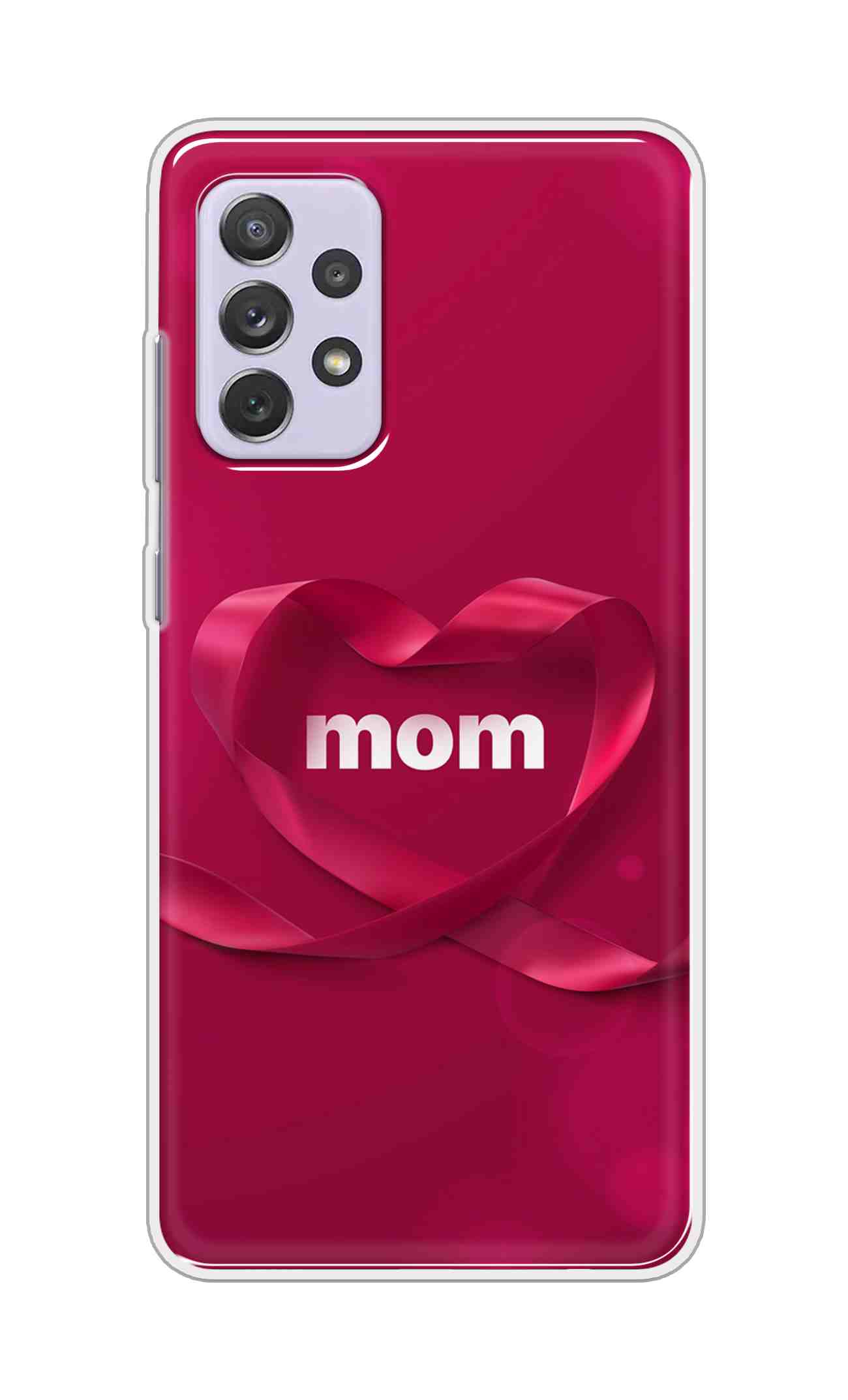 Coberta Back Cover For Samsung Galaxy A72 Back Cover Stylish Case - Mom texts in Red heart Design D11317