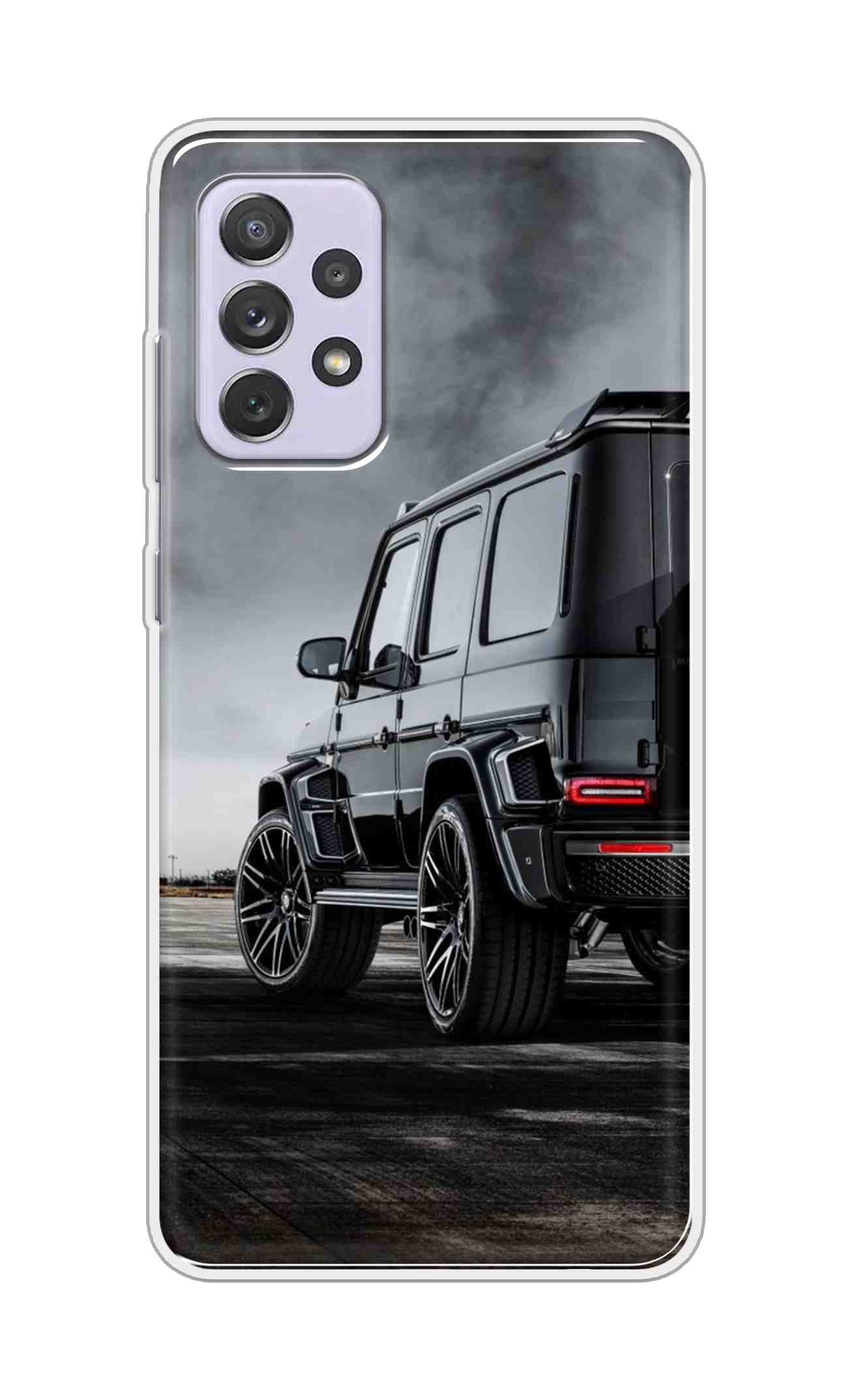Coberta Back Cover For Samsung Galaxy A72 Back Cover Stylish Case - Black Suv Car Design D11967