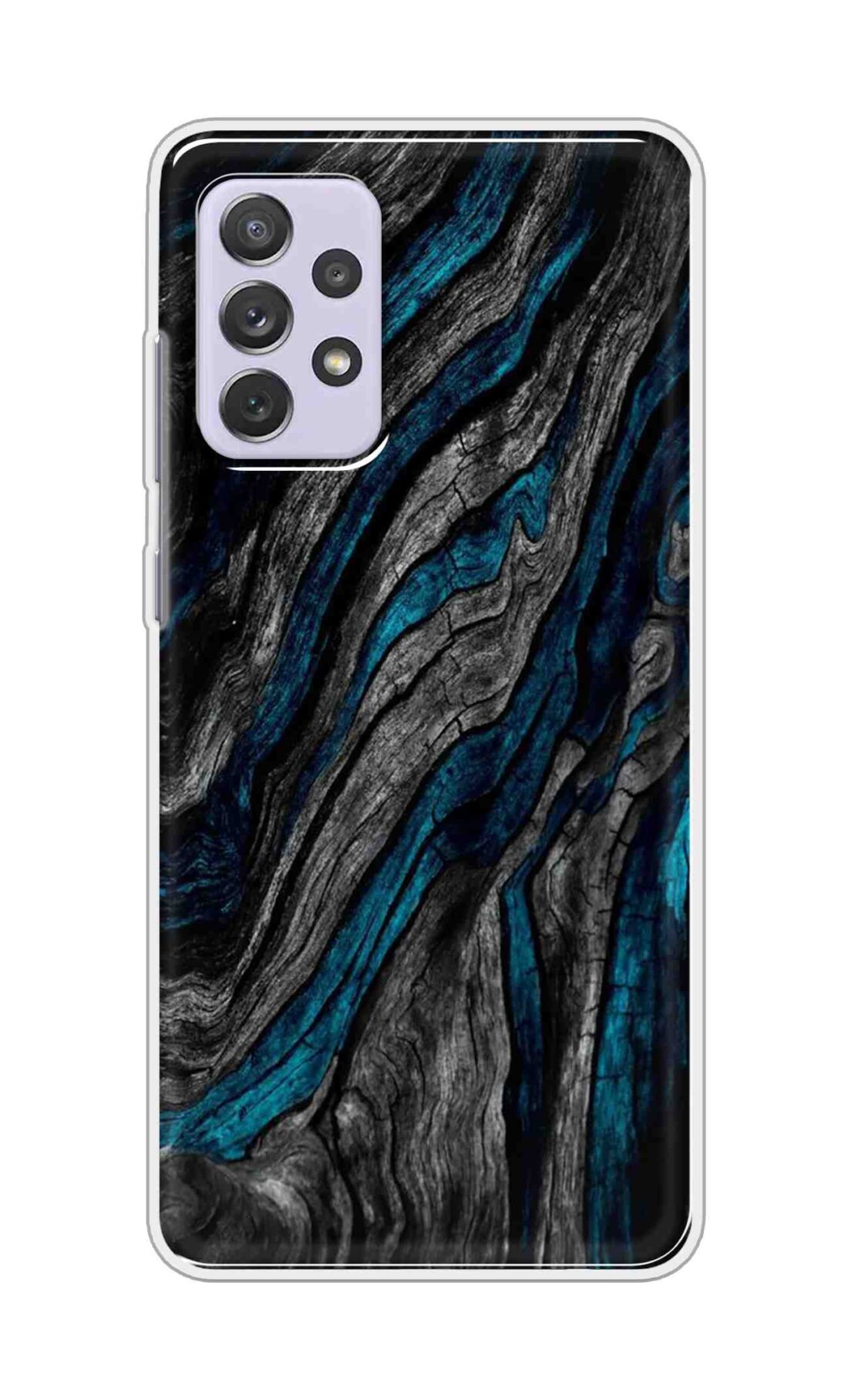 Coberta Back Cover For Samsung Galaxy A72 Back Cover Stylish Case - Grey and Blue Mountain Design D16028