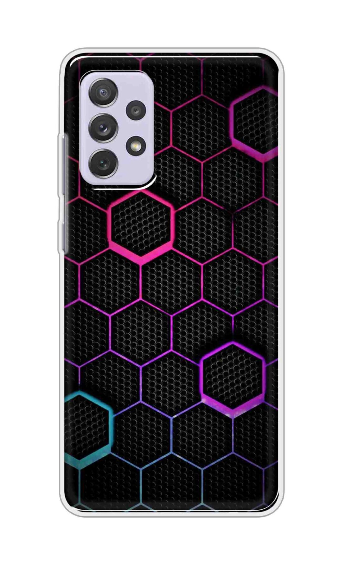 Coberta Back Cover For Samsung Galaxy A72 Back Cover Stylish Case - Multicolour Hexogan Pattern Design D16451