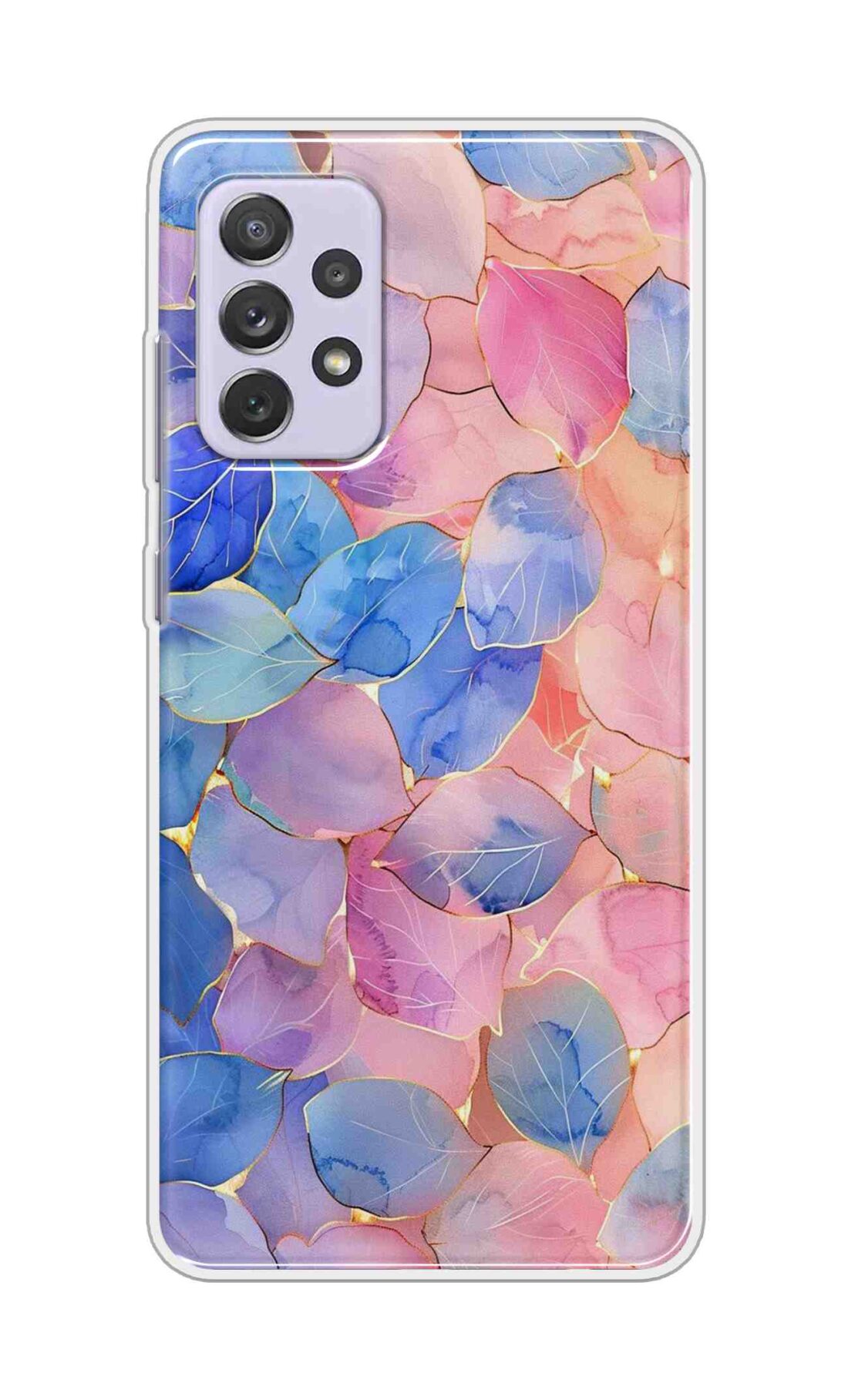 Coberta Back Cover For Samsung Galaxy A72 Back Cover Stylish Case - Multicolour Artifical Leaves Design D16491