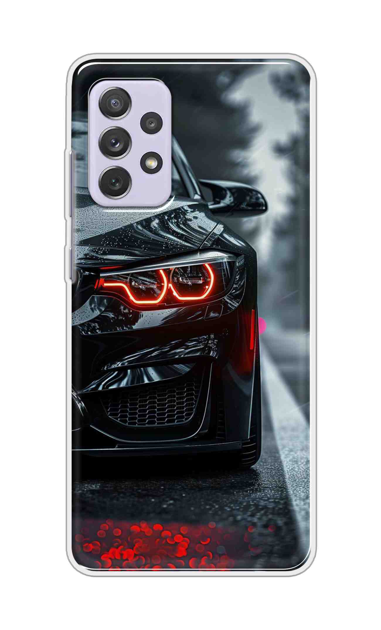 Coberta Back Cover For Samsung Galaxy A72 Back Cover Stylish Case - Black Car Design D16542