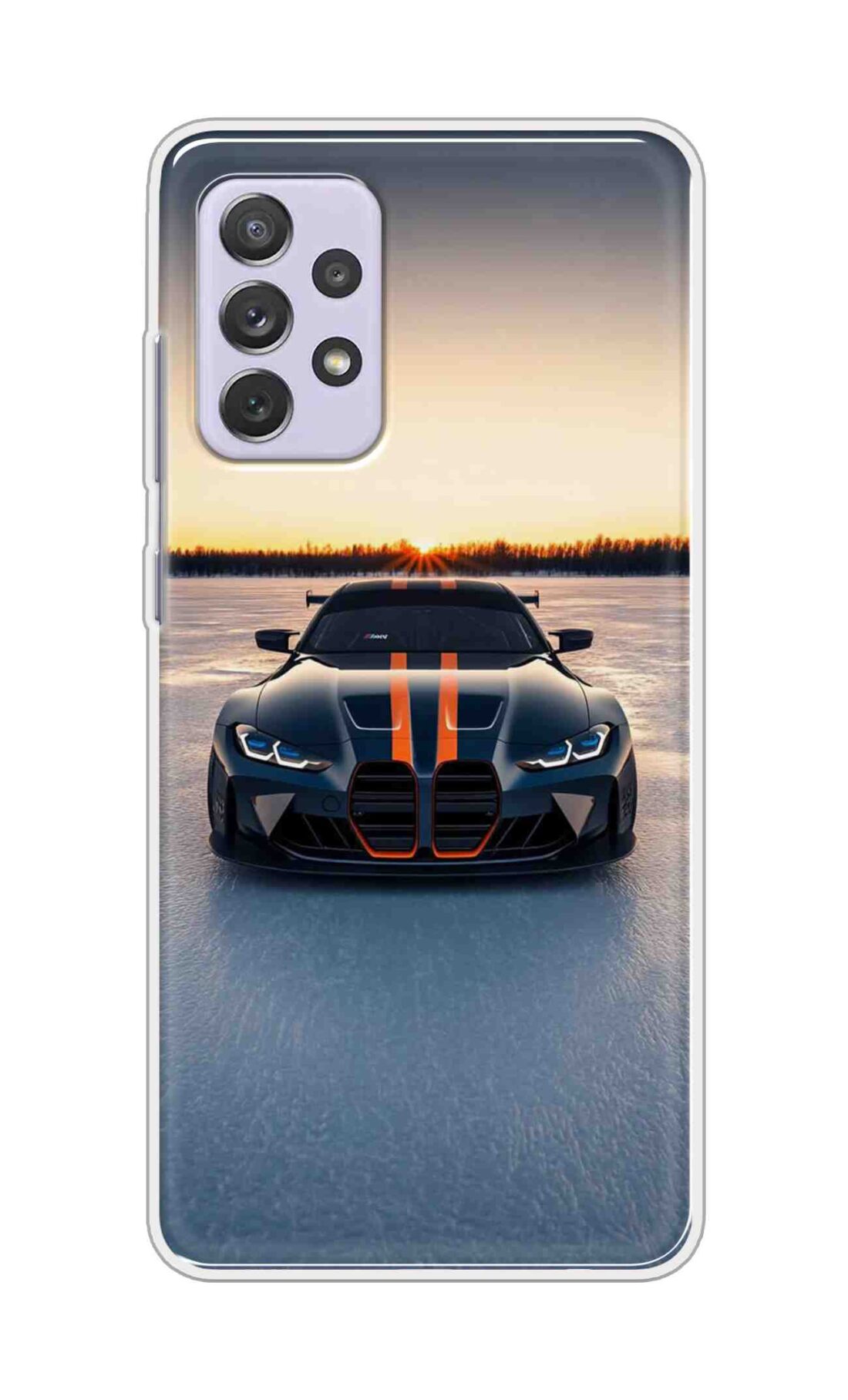 Coberta Back Cover For Samsung Galaxy A72 Back Cover Stylish Case - Black Car in Nature Design D16598
