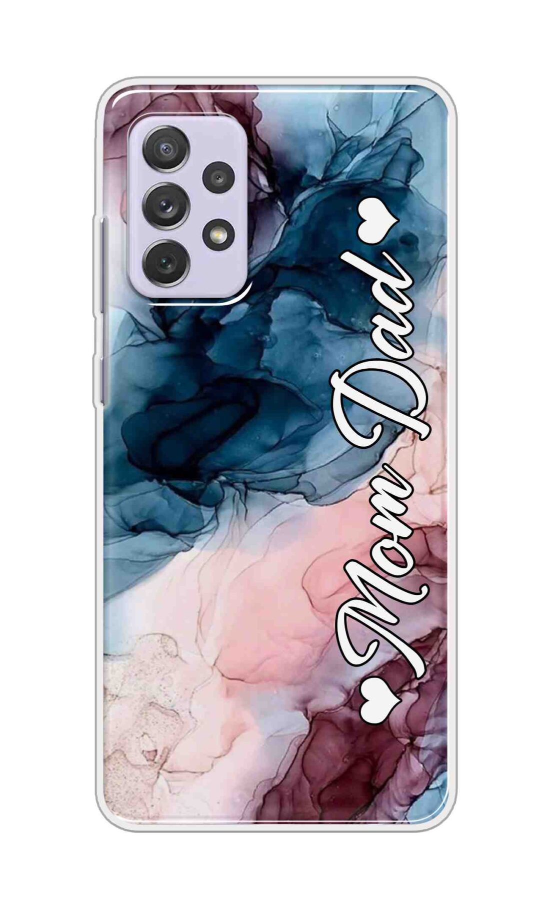 Coberta Back Cover For Samsung Galaxy A72 Back Cover Stylish Case - Mom and Dad on Colourful Marble D16654