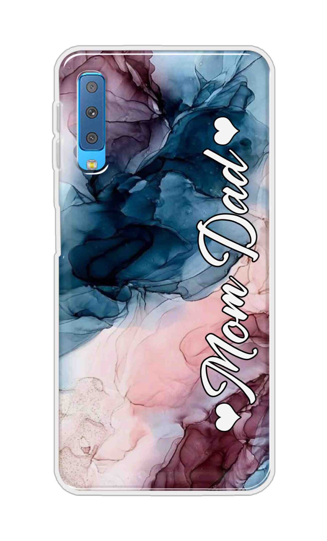 Coberta Back Cover For Samsung Galaxy A7 (2018) Back Cover Stylish Case - Mom and Dad on Colourful Marble D16654